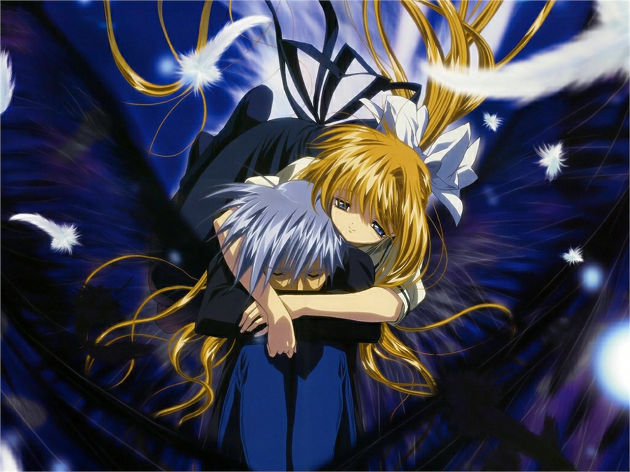 Yukito Kunisaki hugging a girl HD Wallpaper