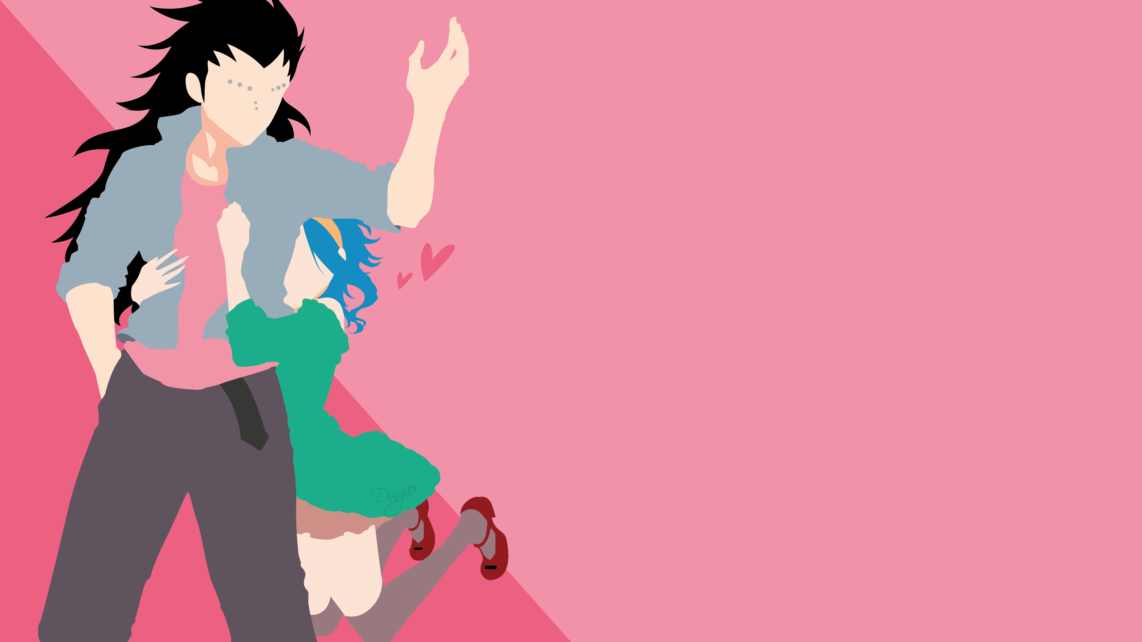 Gajeel Redfox and Levy McGarden from Fairy Tail HD Wallpaper