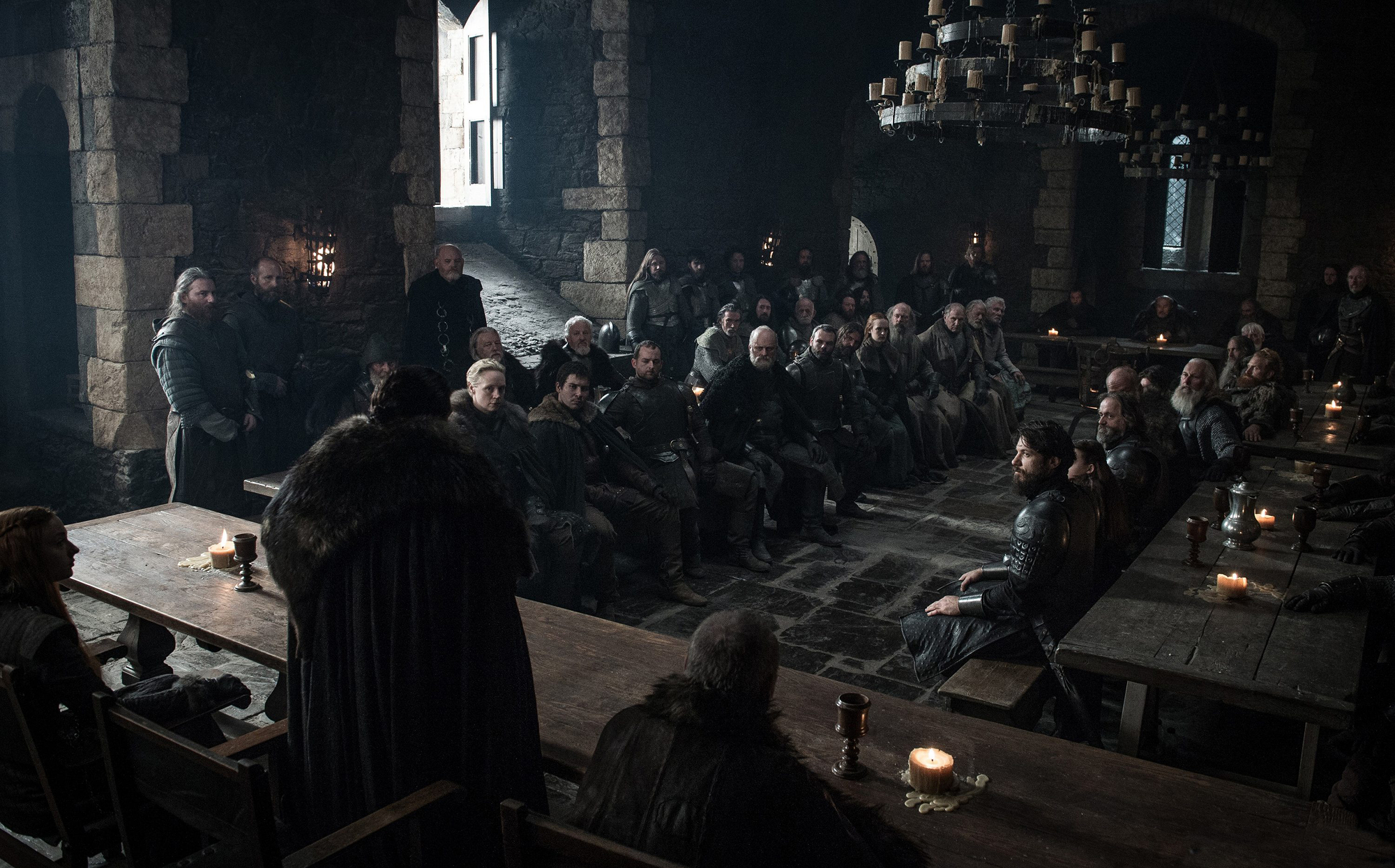 Podrick Payne and others in a hall HD Wallpaper