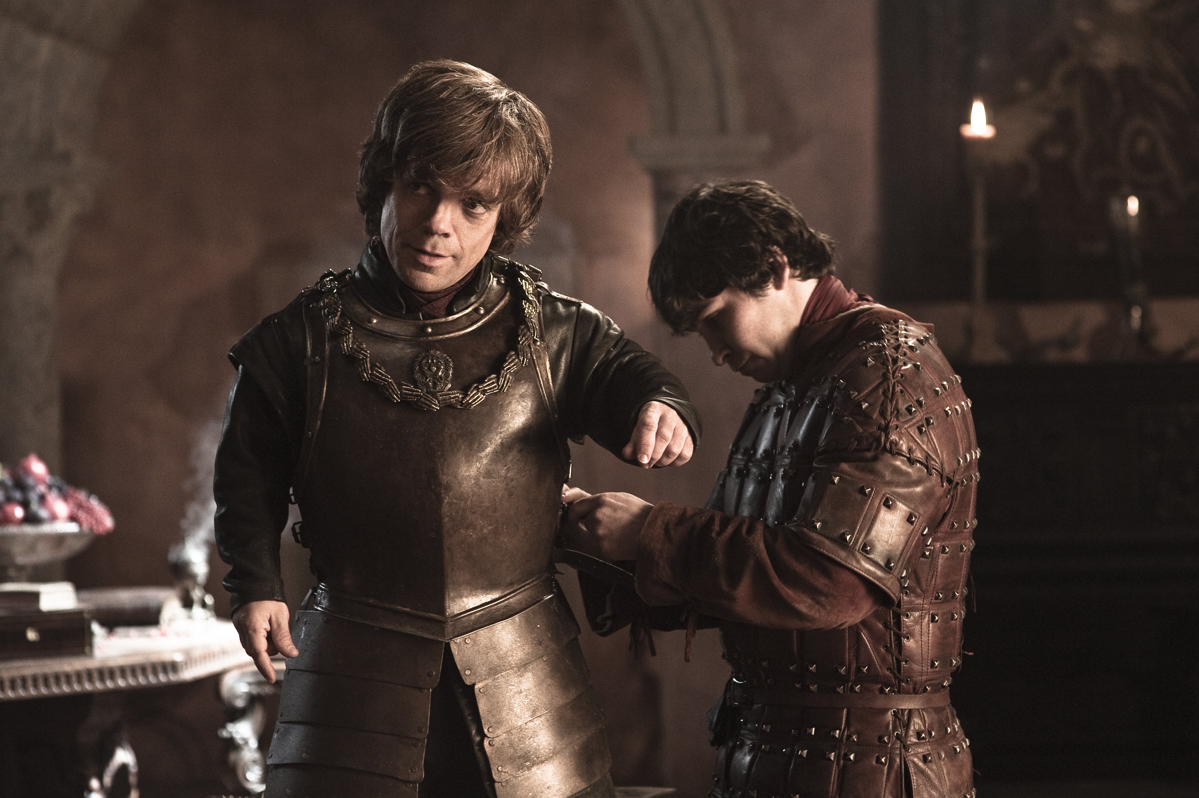 Tyrion Lannister and Podrick Payne in armor HD Wallpaper