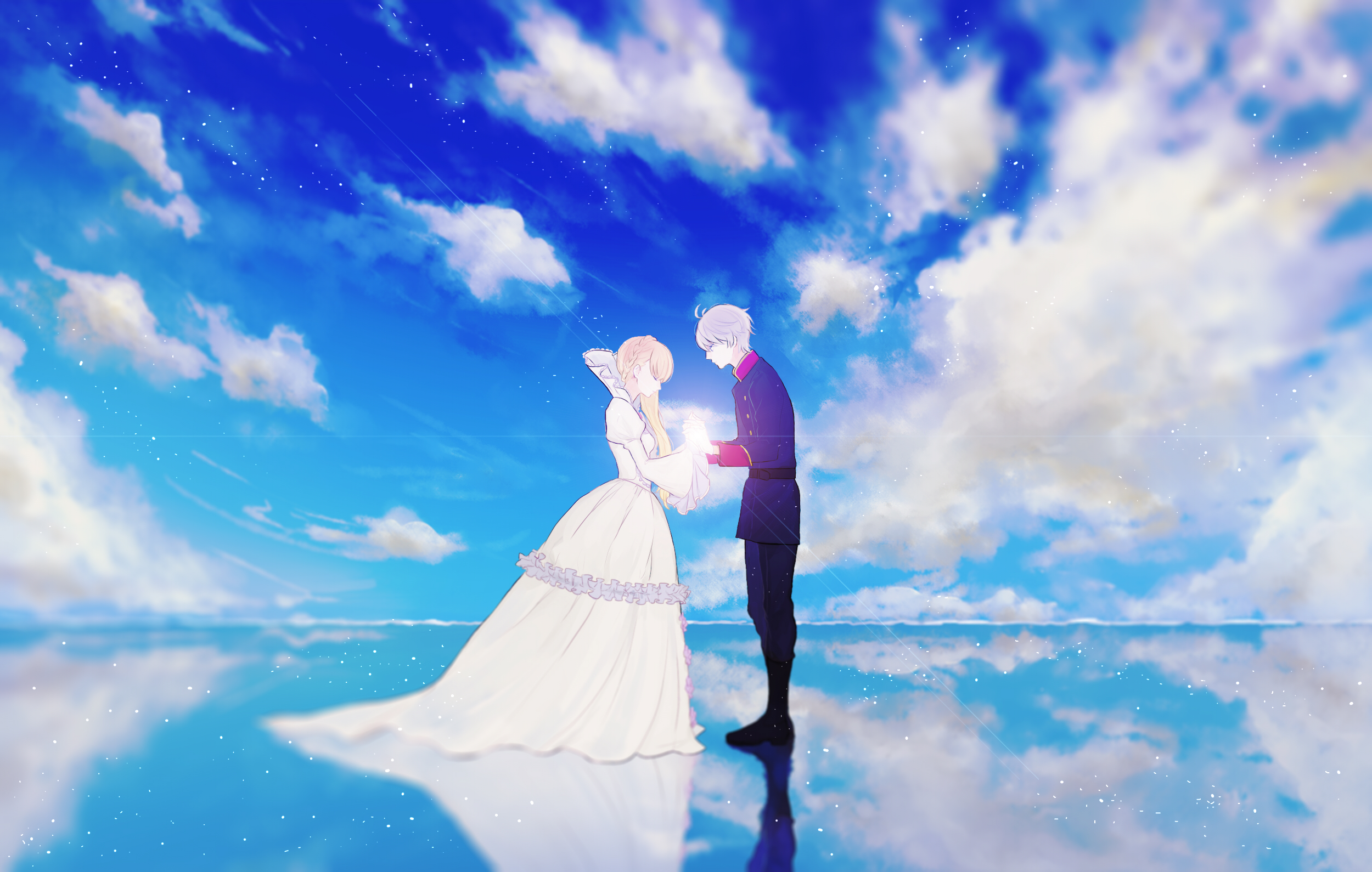 Slaine Troyard in a white dress and uniform HD Wallpaper