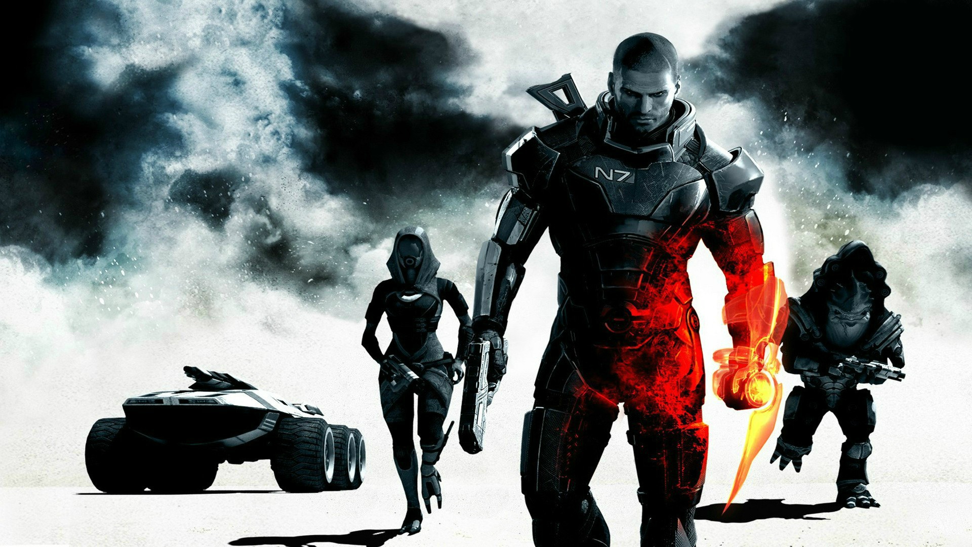 Mass Effect 3: Commander Shepard and allies HD Wallpaper
