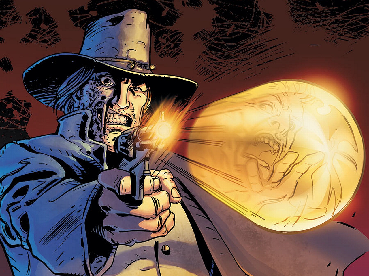 Jonah Hex shooting a gun HD Wallpaper