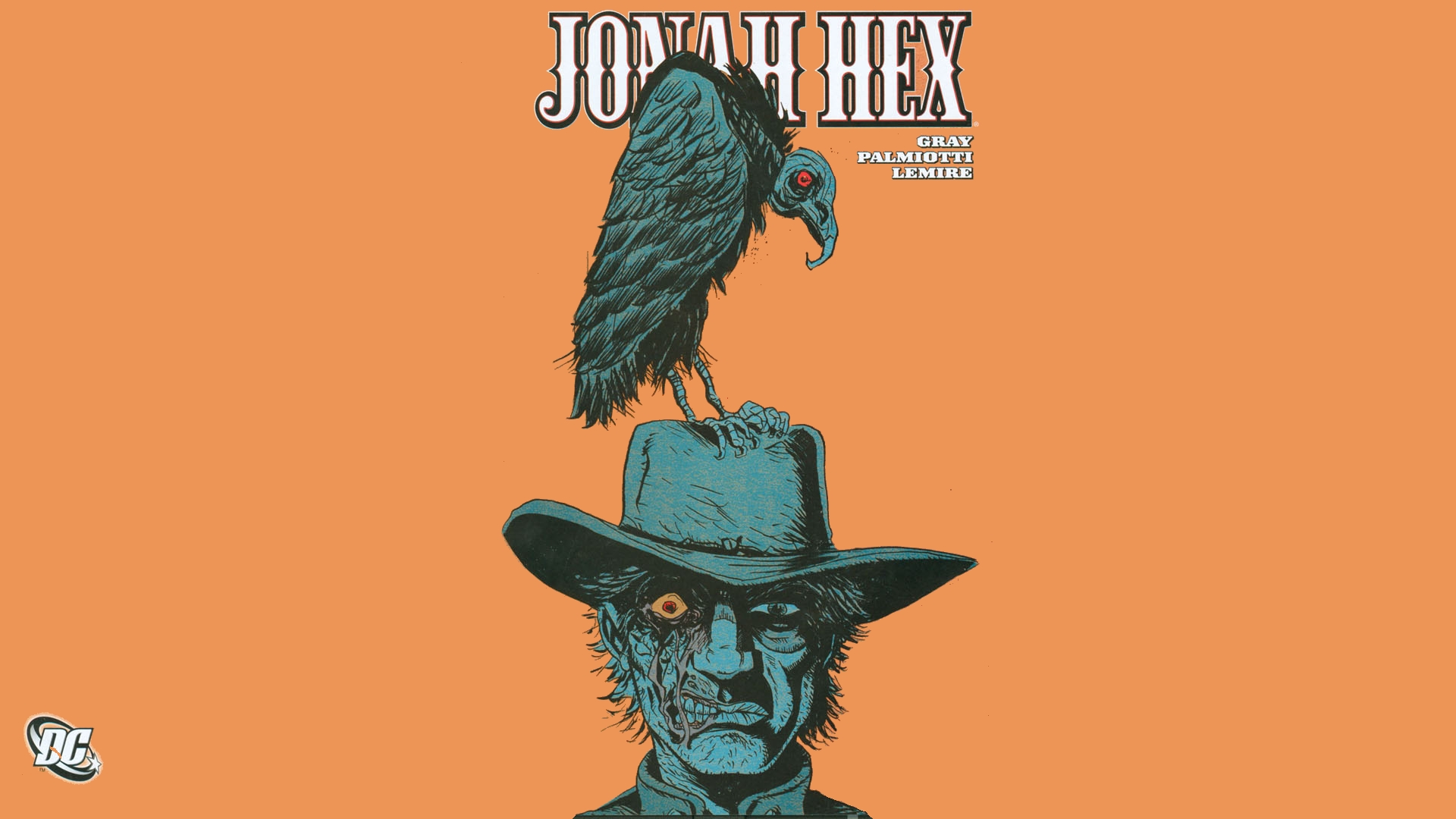 Jonah Hex comic cover with vulture and DC logo HD Wallpaper