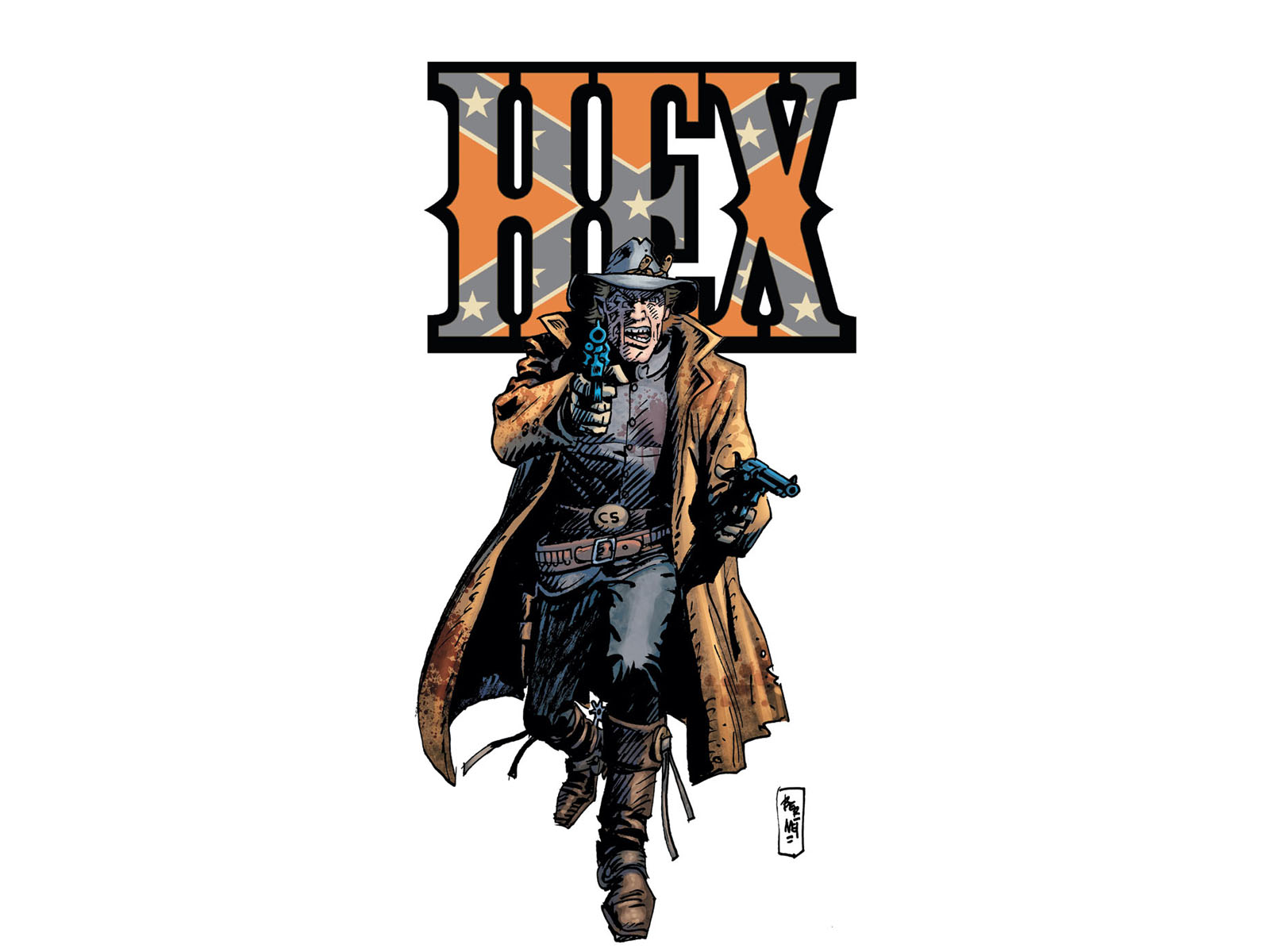Jonah Hex with Confederate Flag HD Wallpaper