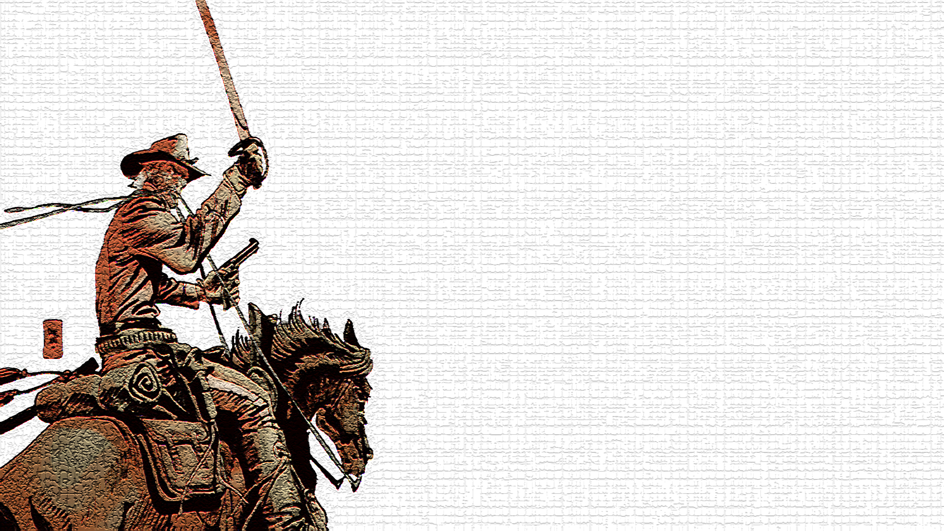 Jonah Hex on horseback with sword and pistol HD Wallpaper
