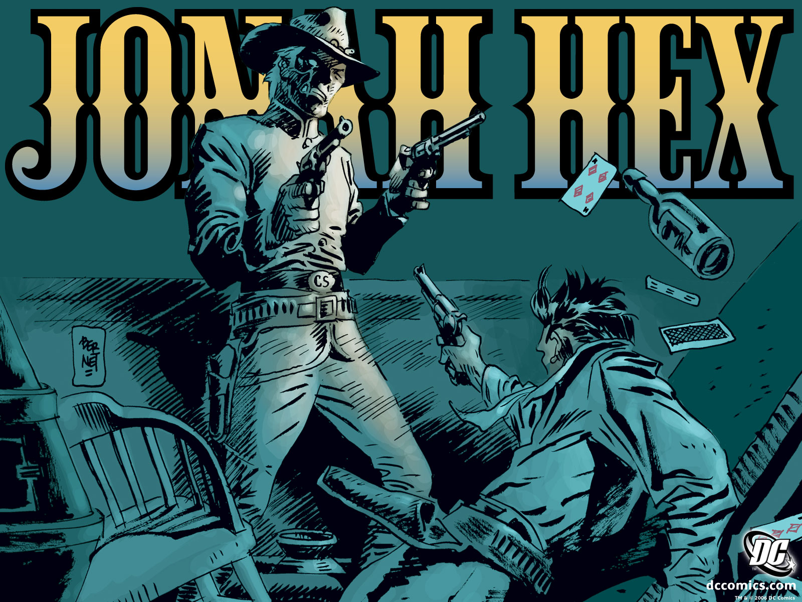 Jonah Hex comic book cover HD Wallpaper