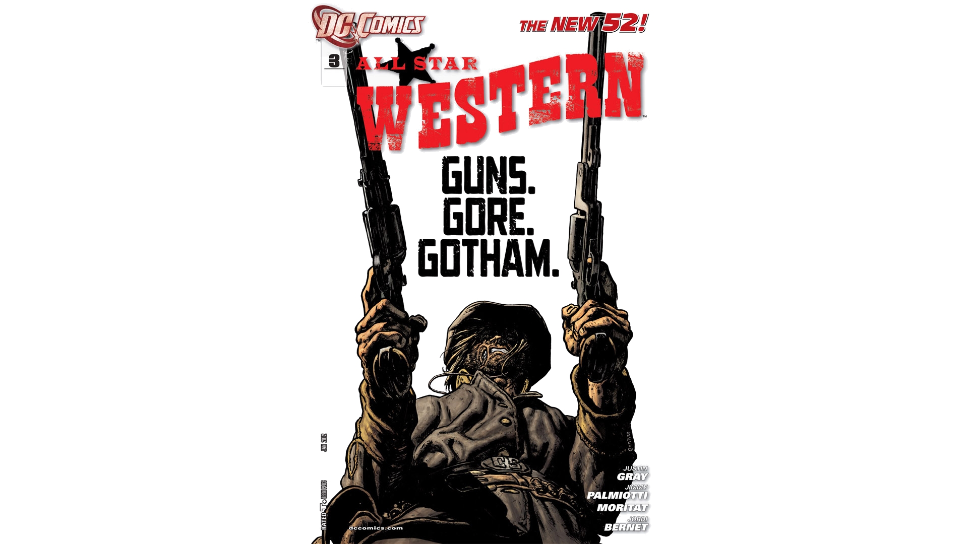 All Star Western 3 Guns. Gore. Gotham. HD Wallpaper
