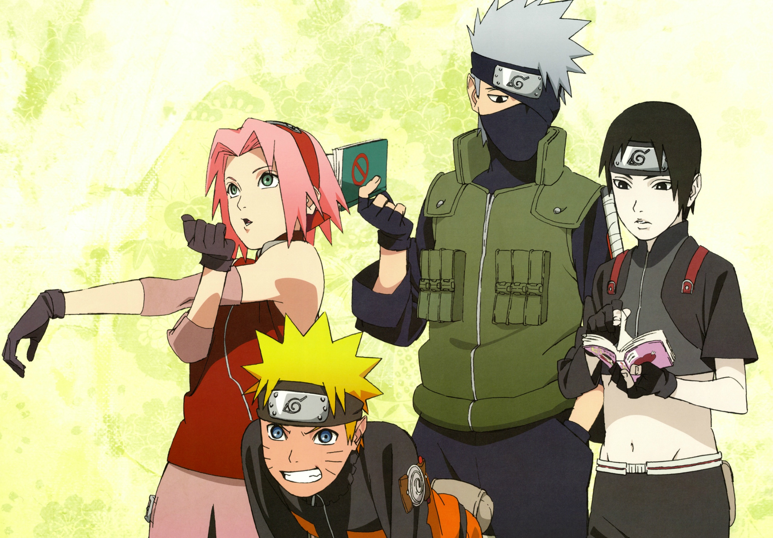 Naruto, Sakura, Kakashi, and Sai from Naruto HD Wallpaper