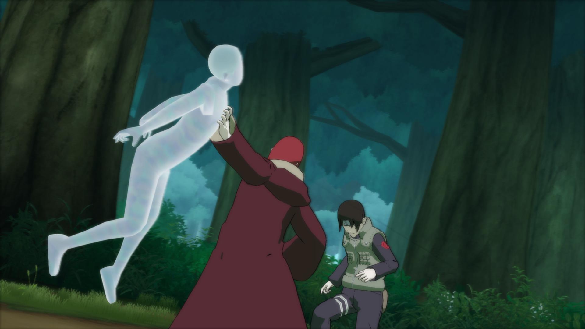 Sai from Naruto fighting a translucent figure HD Wallpaper