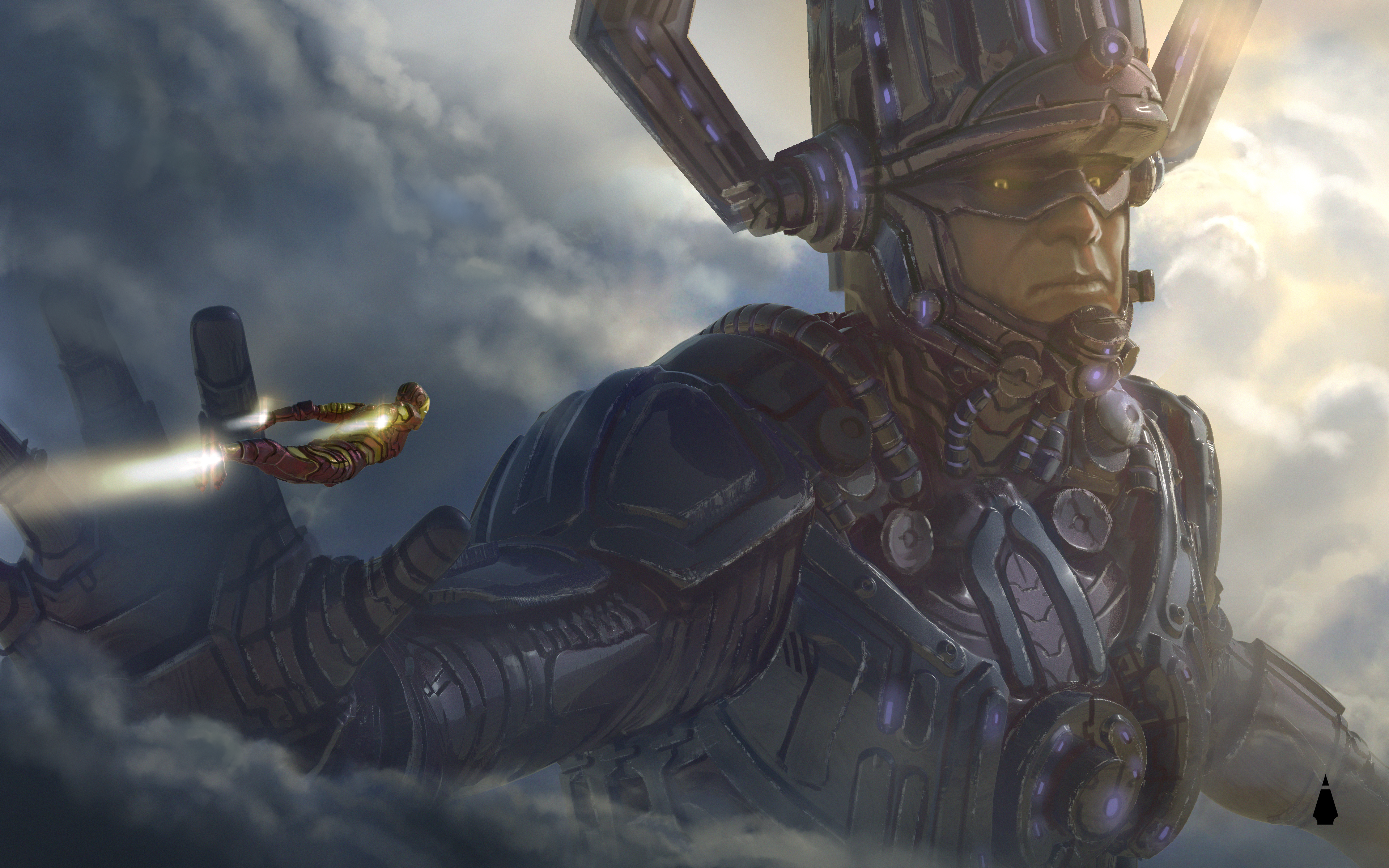 Iron Man vs. Galactus HD Wallpaper