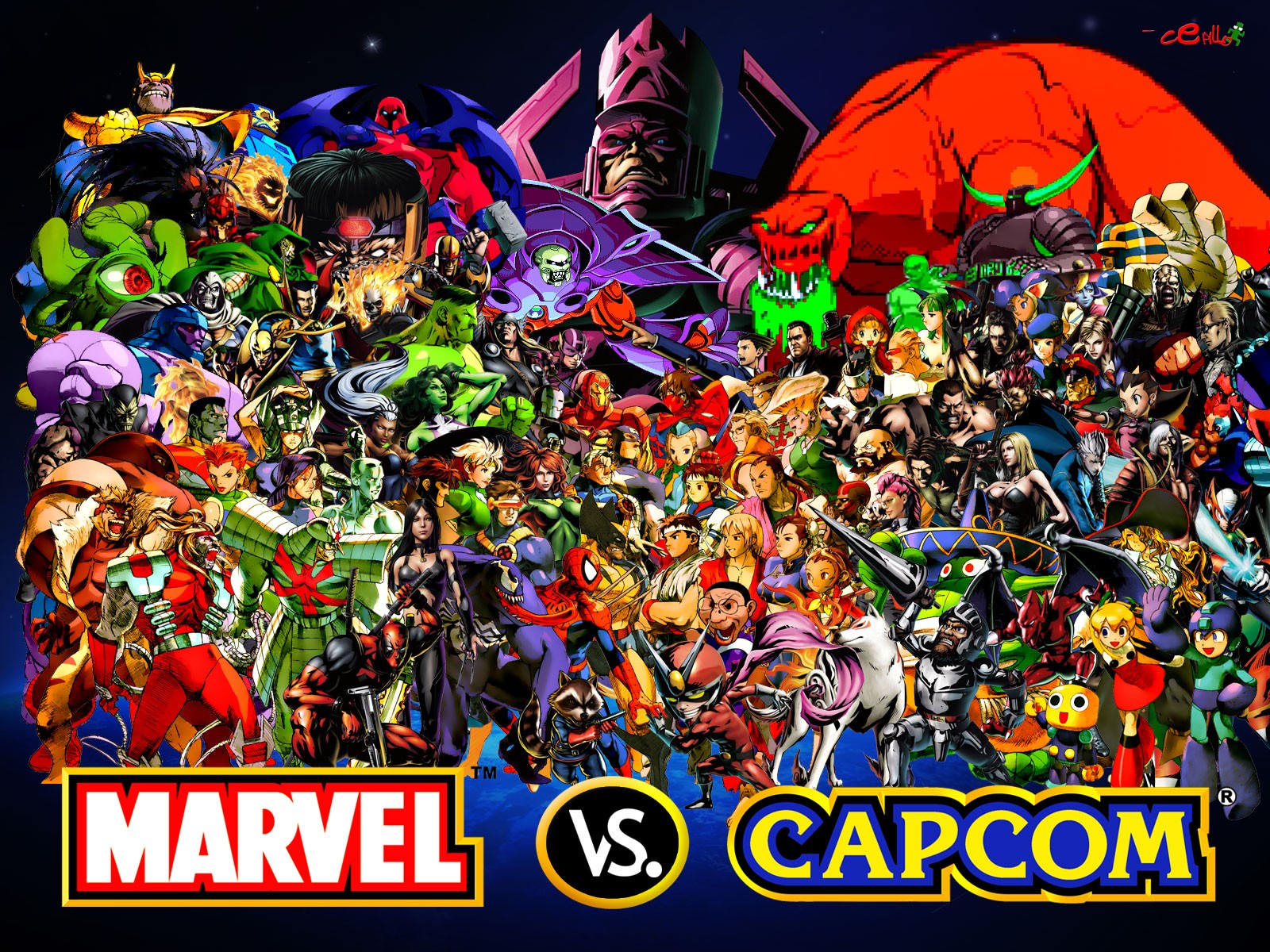 Marvel vs Capcom characters collage HD Wallpaper