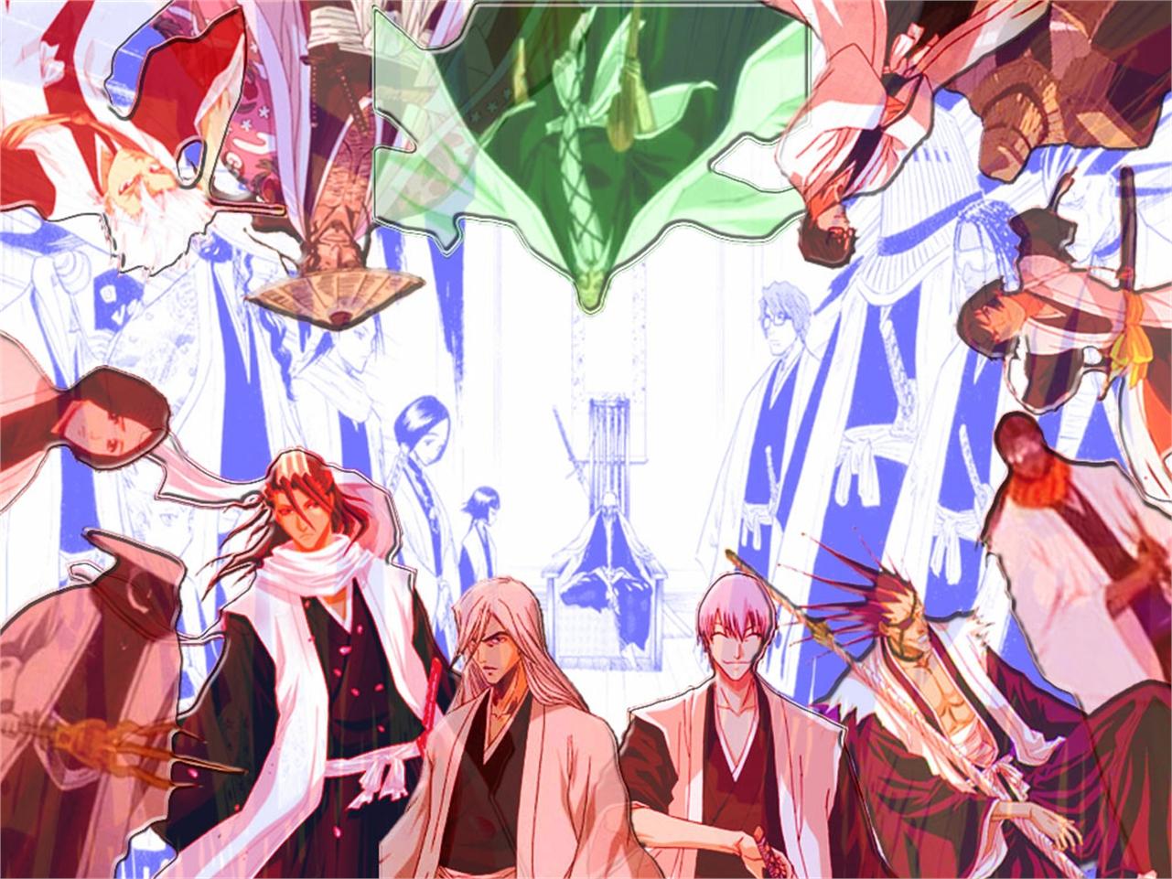 Bleach characters collage HD Wallpaper