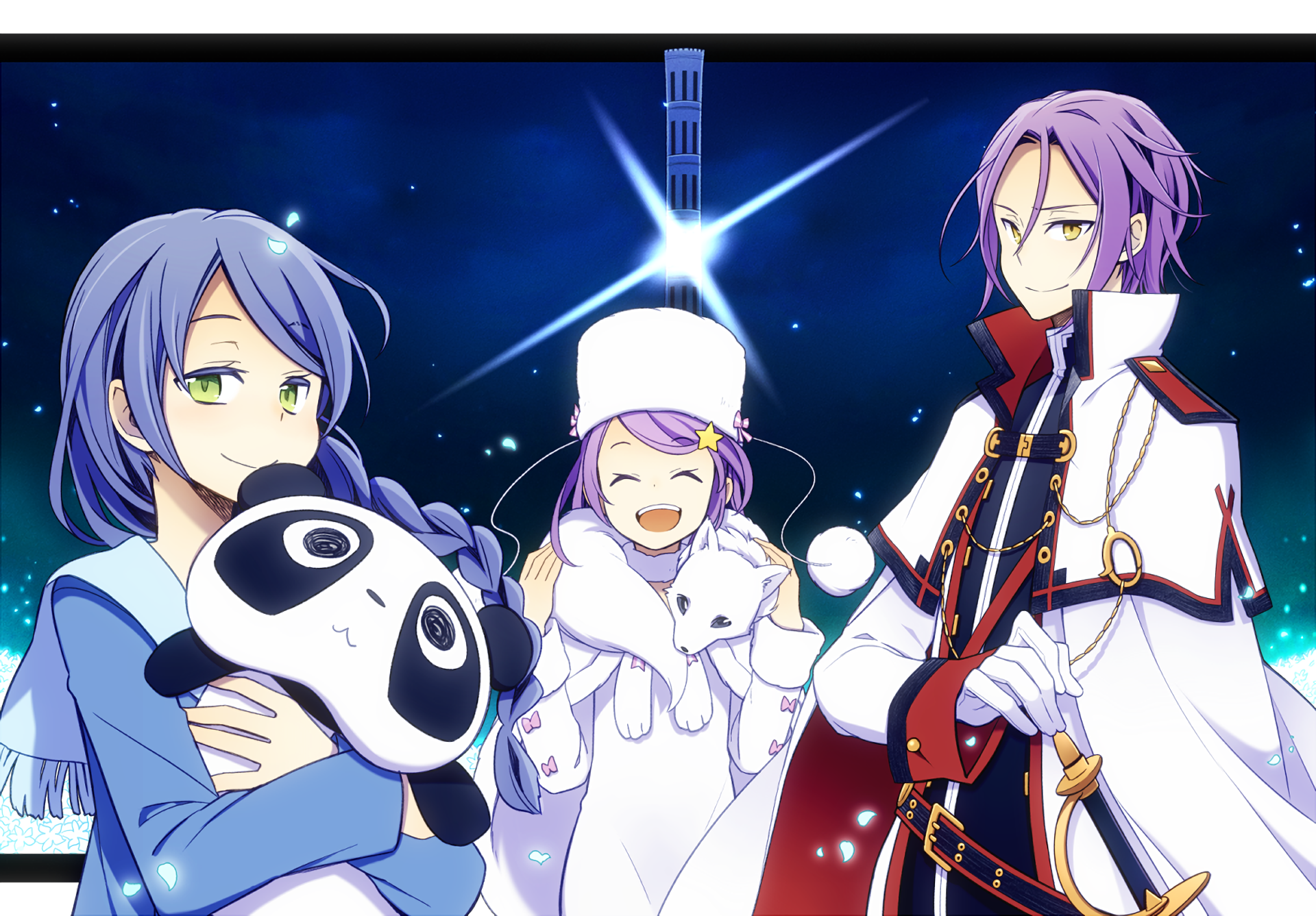 Julius Juukulius and friends in a starry night HD Wallpaper