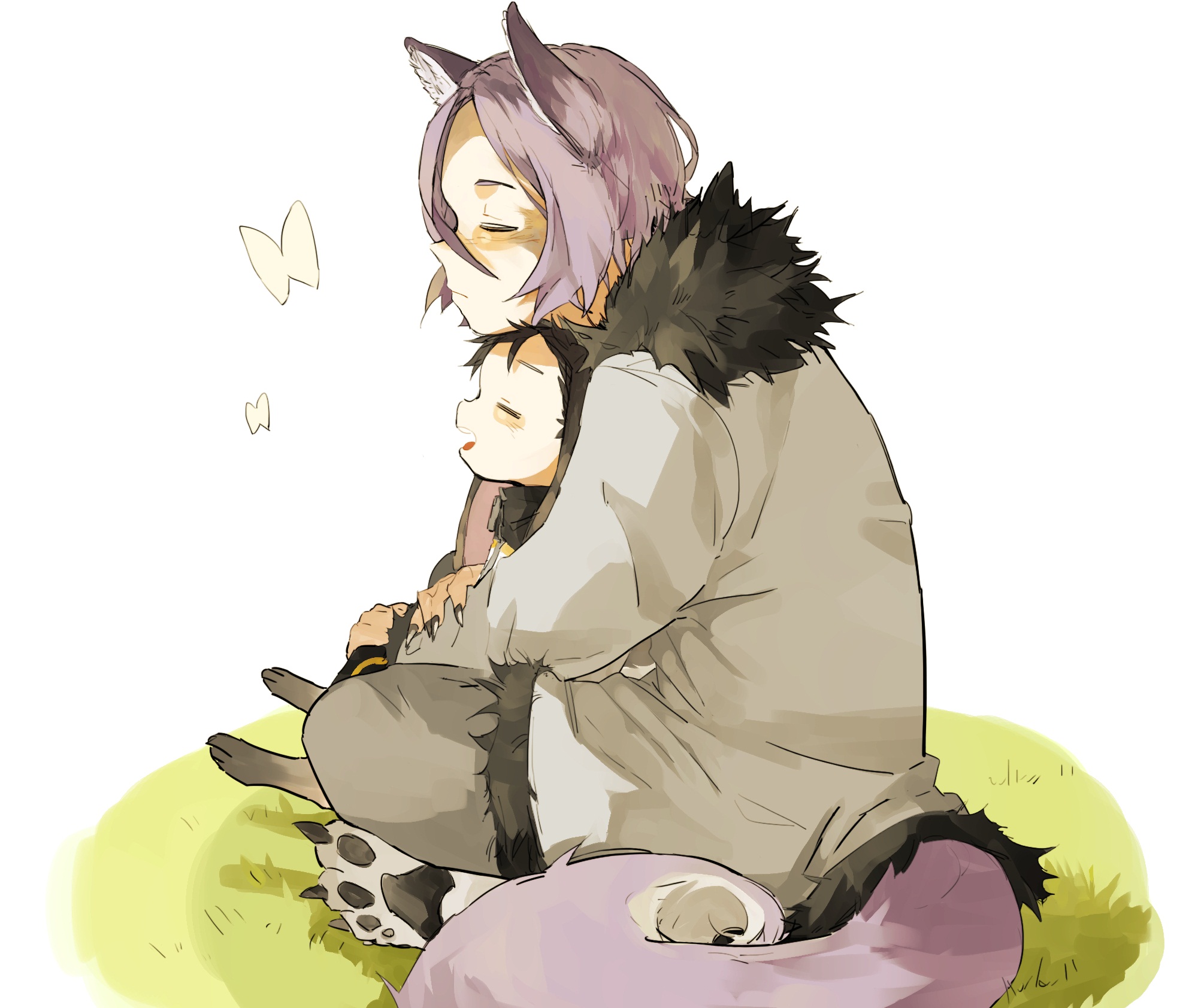Julius Juukulius hugging a smaller character HD Wallpaper