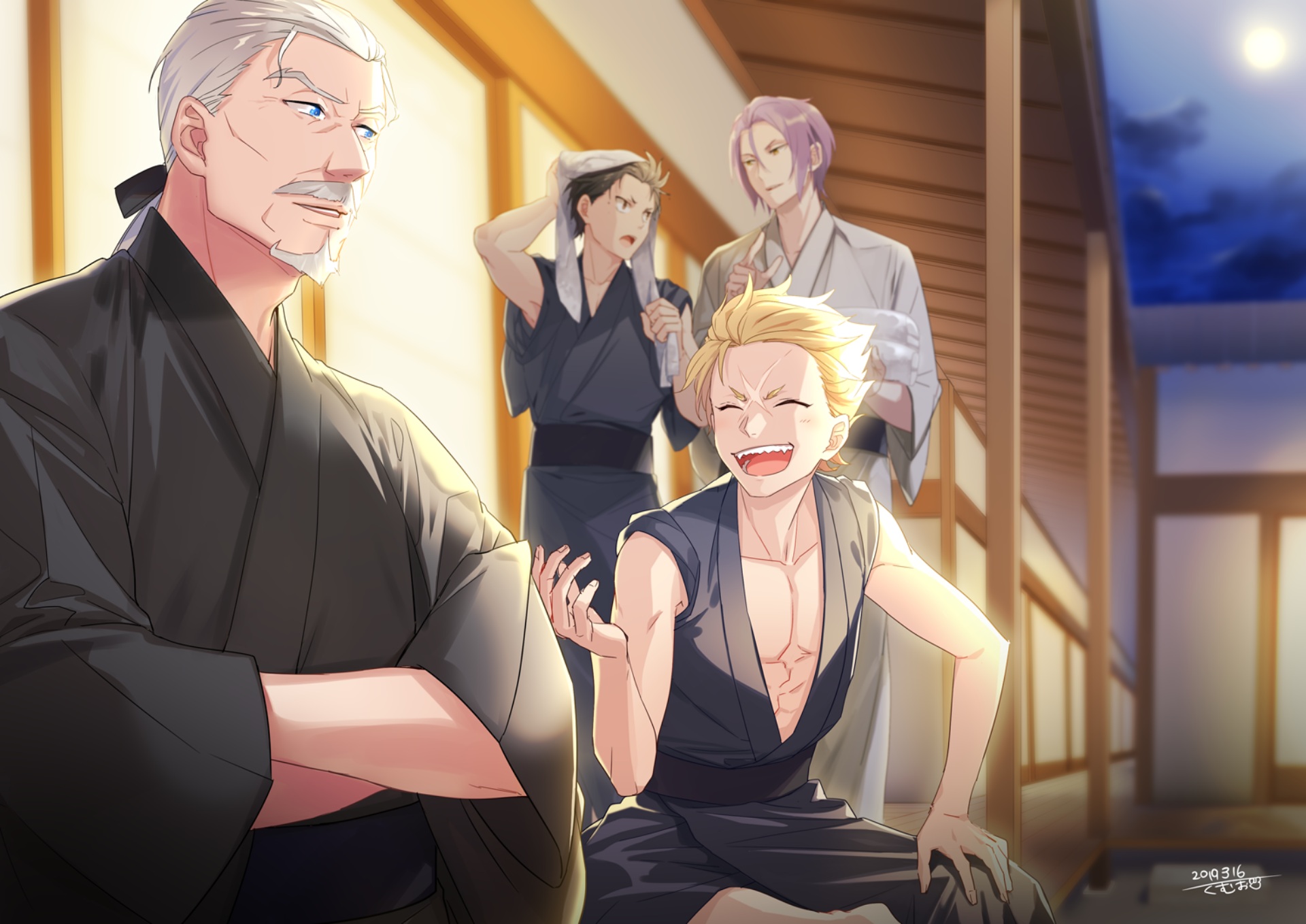 Julius Juukulius and friends in yukatas HD Wallpaper