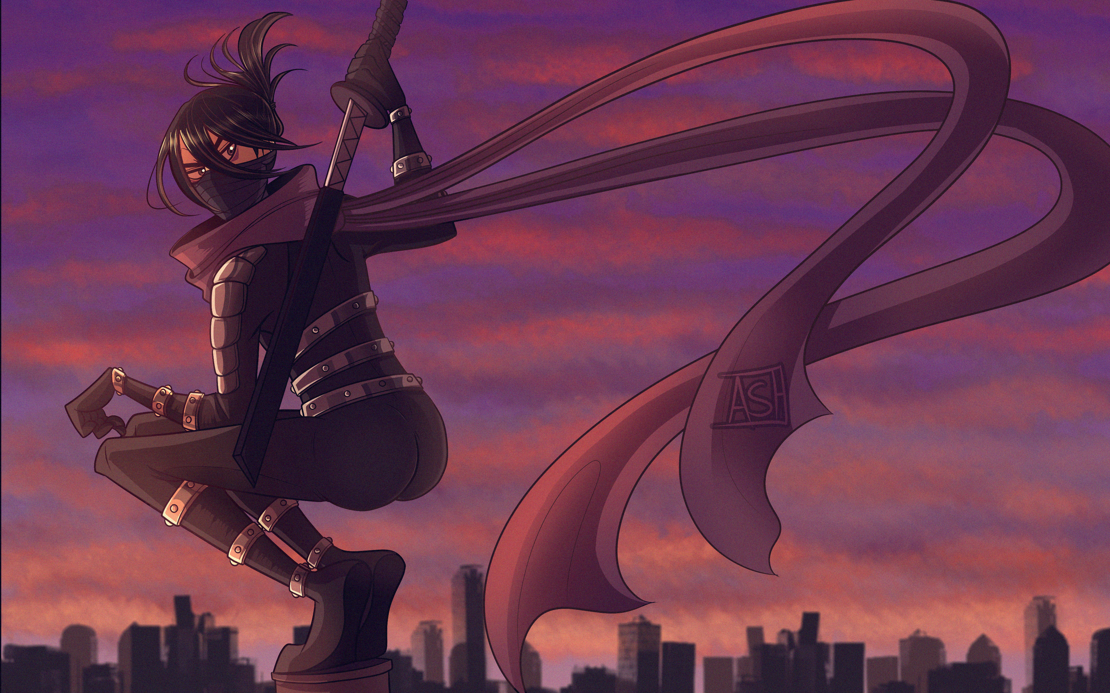 Sonic from One-Punch Man on a rooftop HD Wallpaper