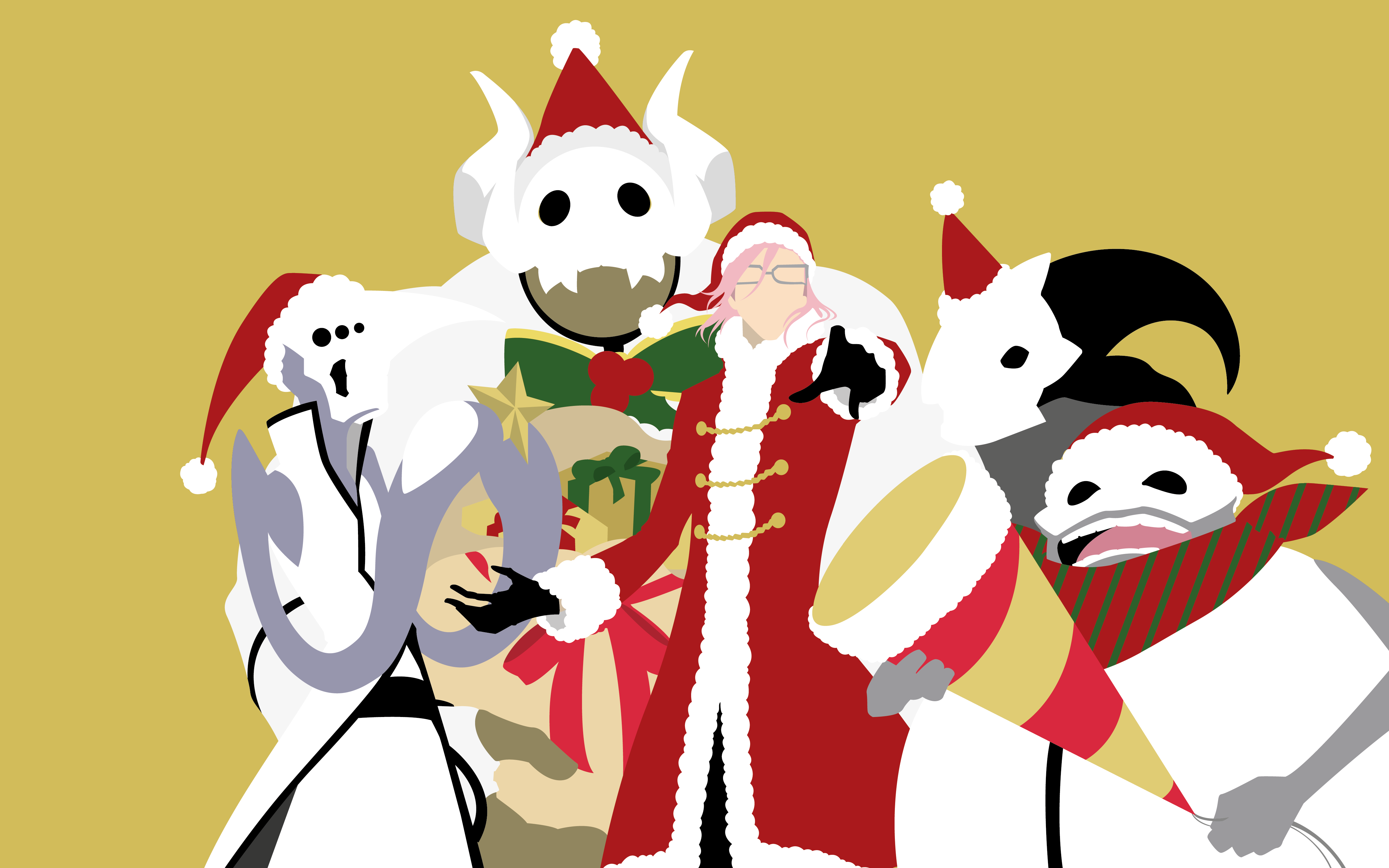 Bleach characters in Christmas outfits HD Wallpaper