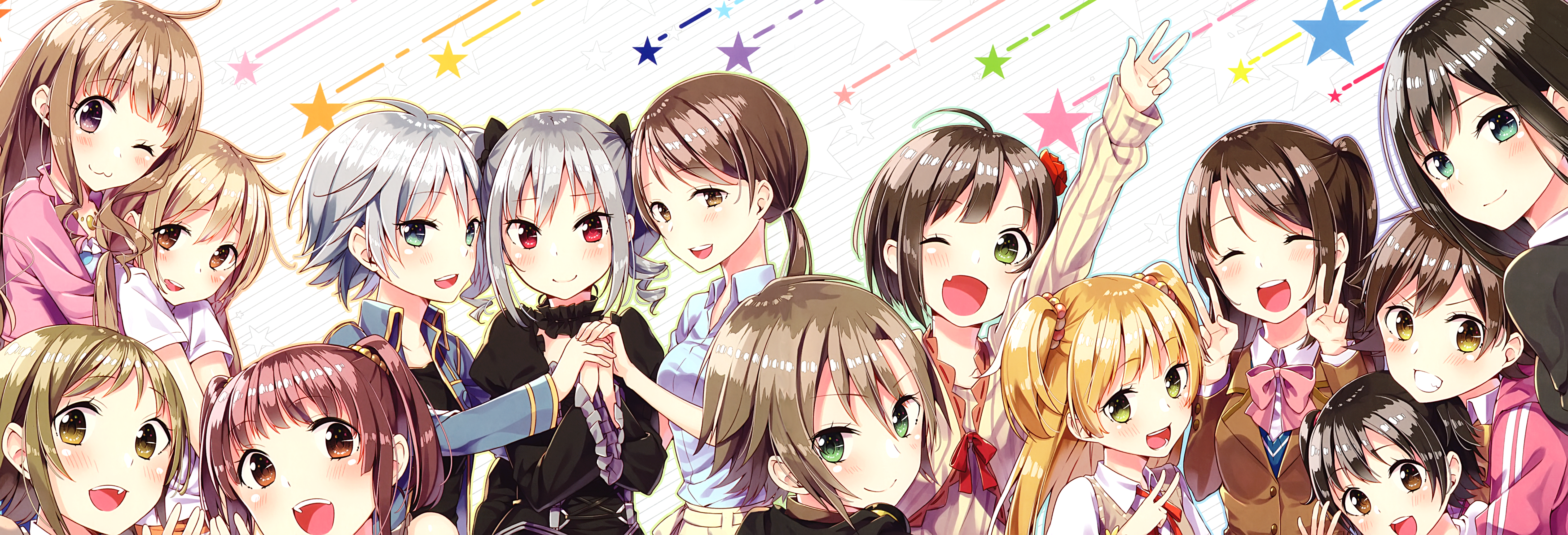 Group of girls from The Idolmaster Cinderella Girls HD Wallpaper