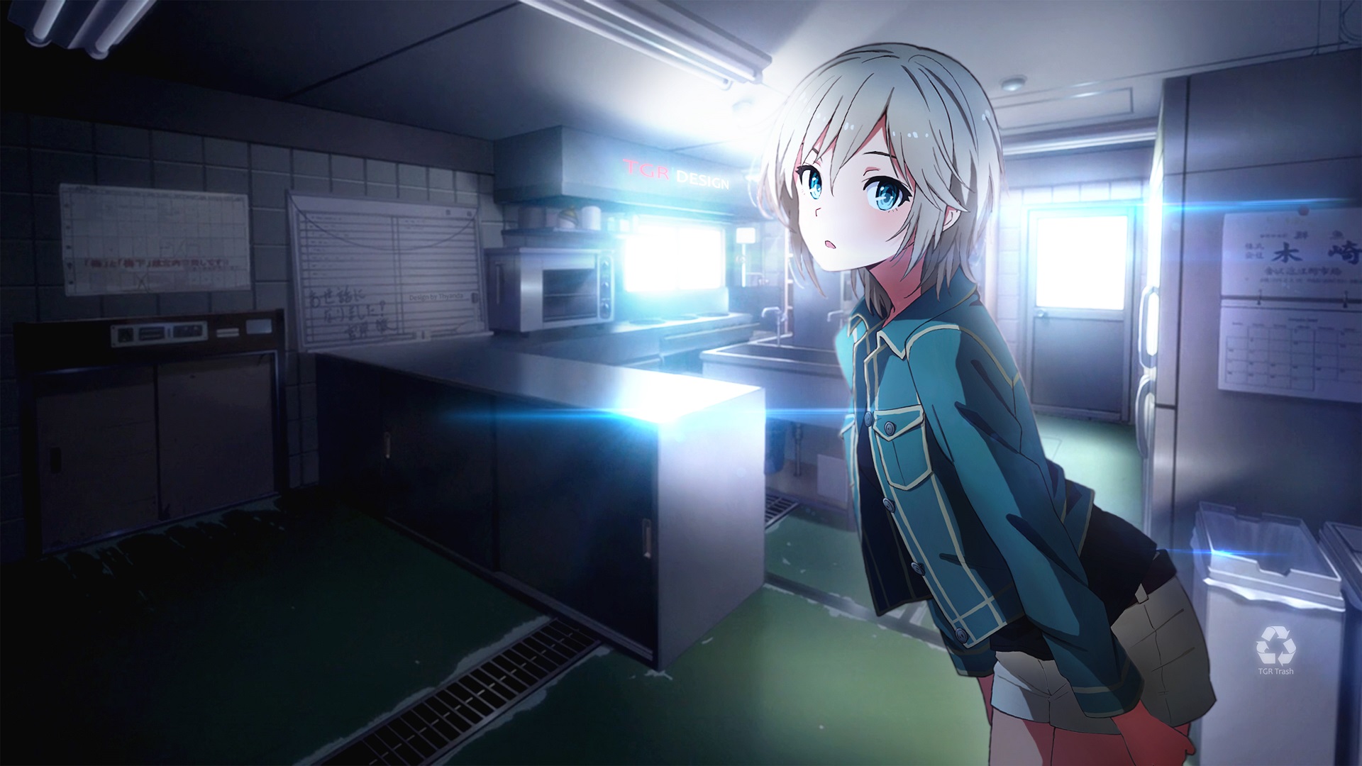 Anastasia from Idolm@ster in a kitchen HD Wallpaper