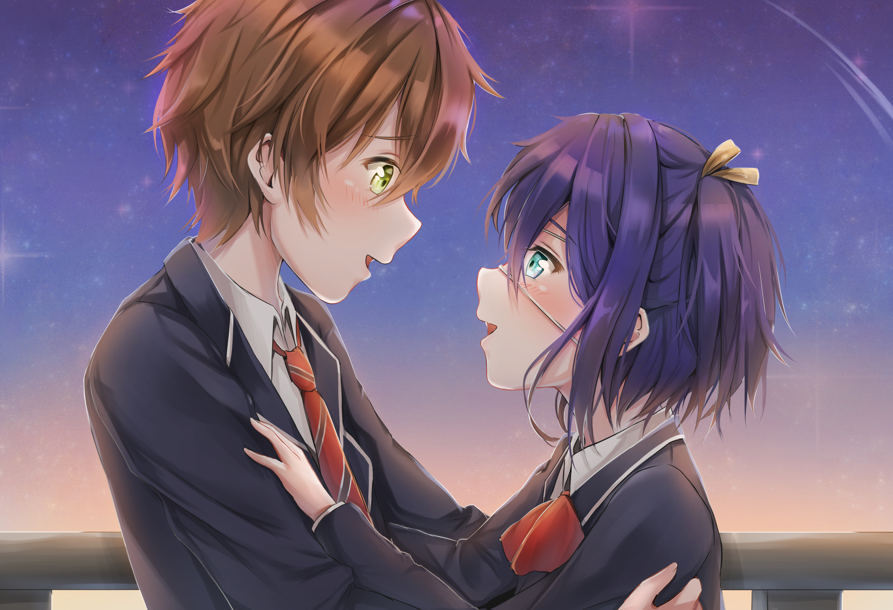 Yūta Togashi and Rikka Takanashi HD Wallpaper