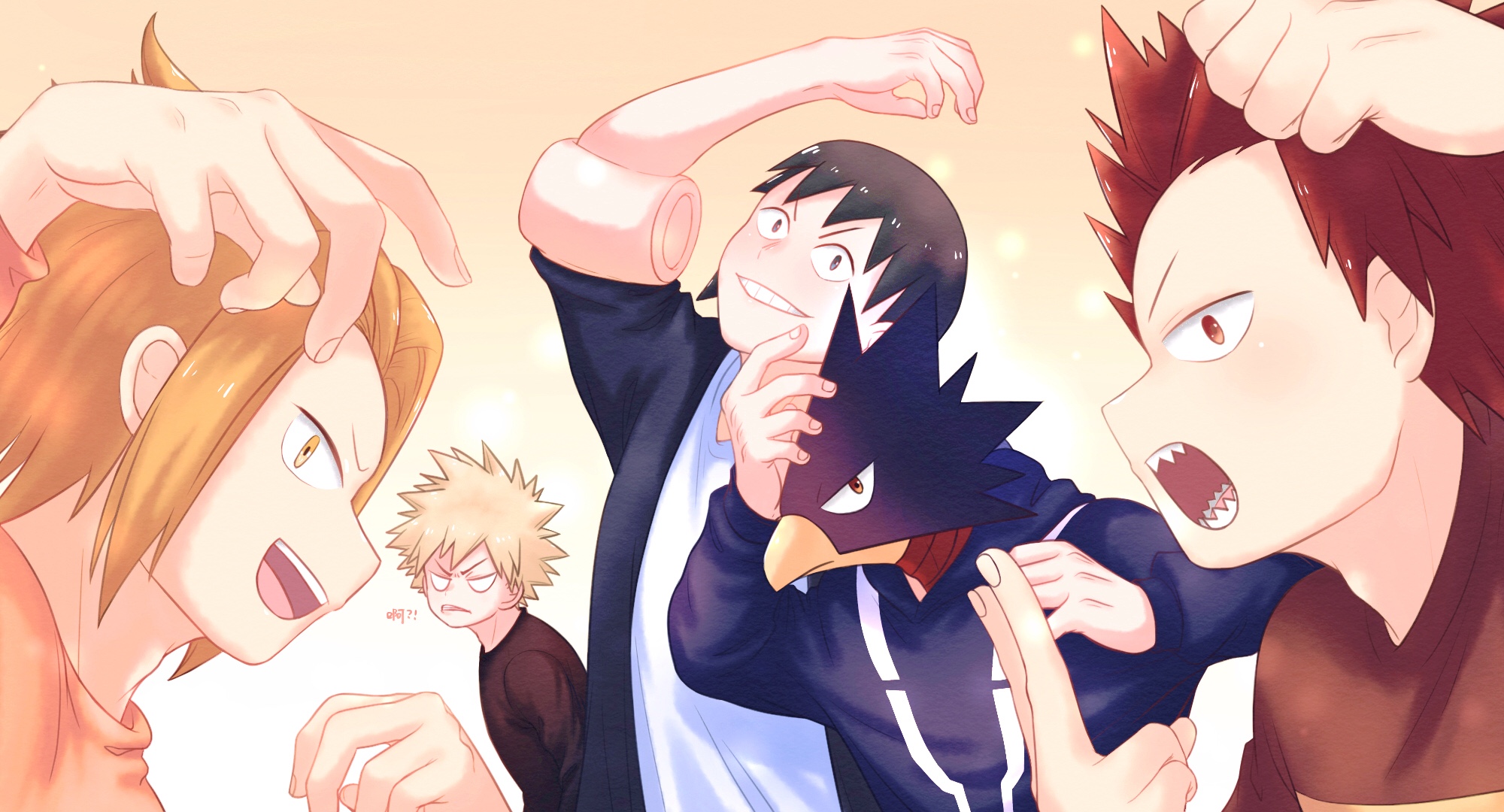 My Hero Academia characters interacting HD Wallpaper