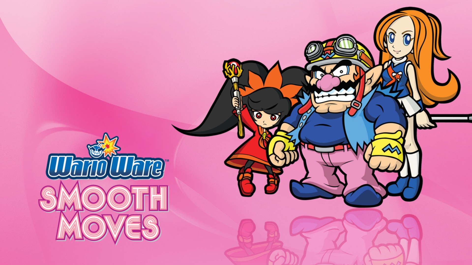 WarioWare Smooth Moves characters Wario, Ashley, and Mona HD Wallpaper