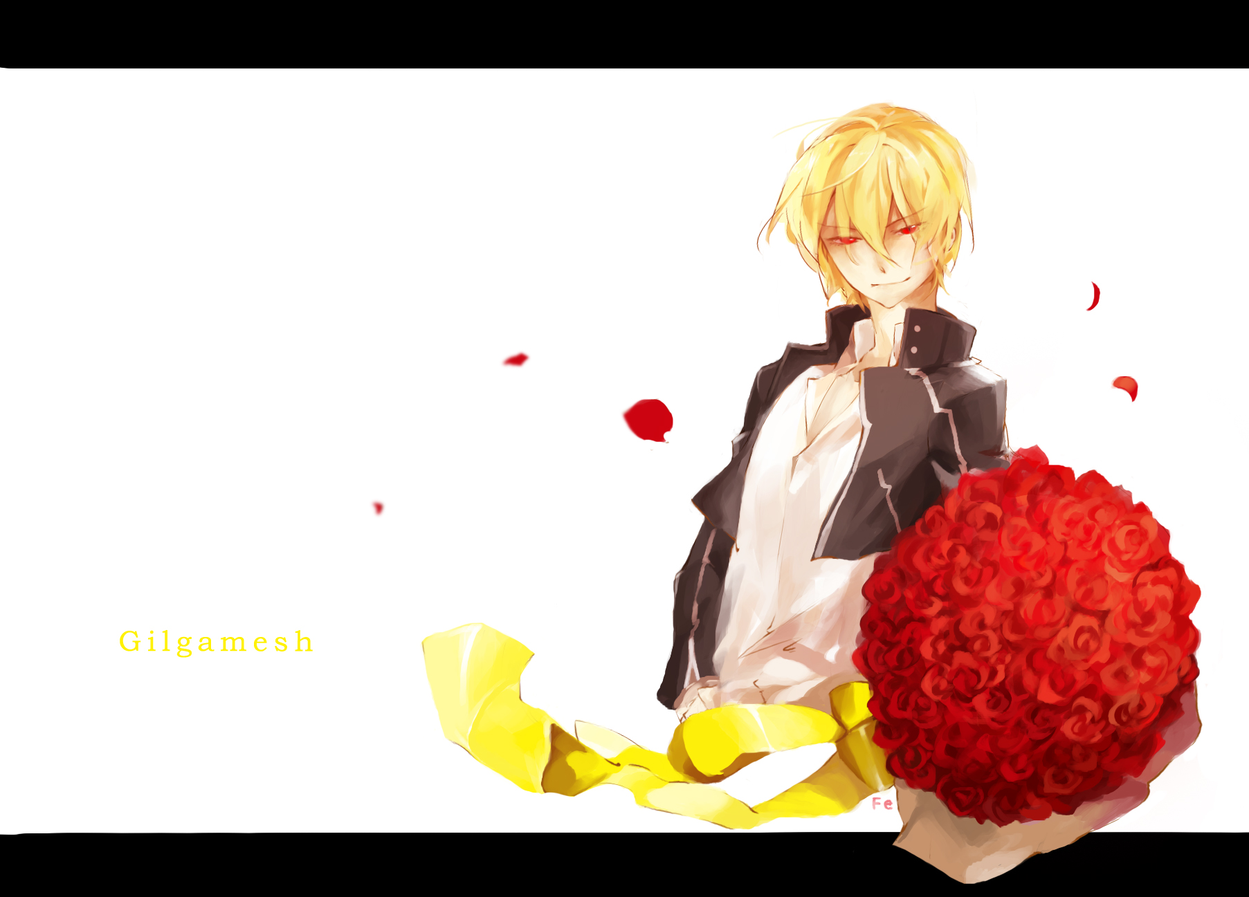 Gilgamesh from Fate/Zero with roses HD Wallpaper