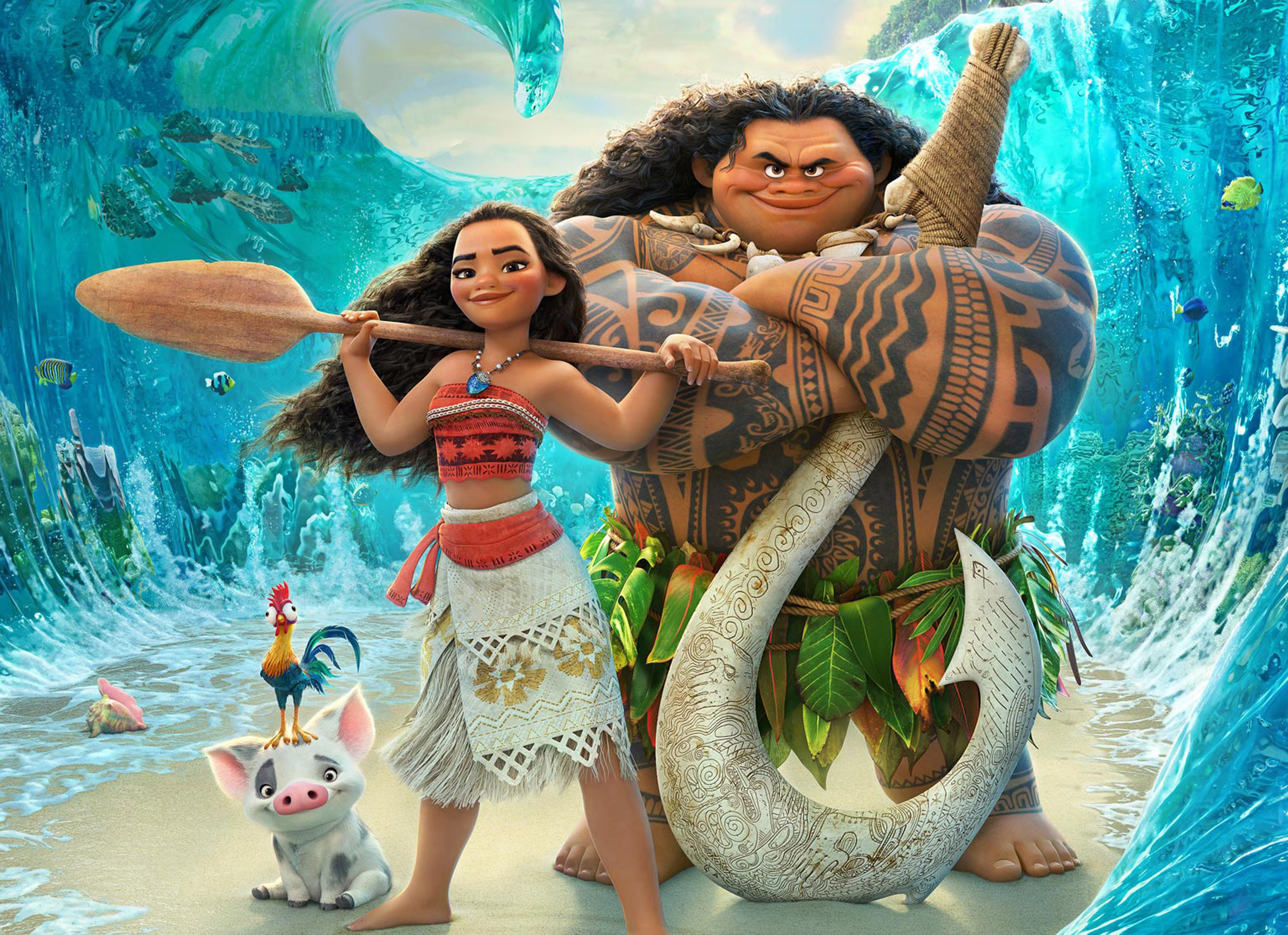 Moana and Maui from Moana HD Wallpaper