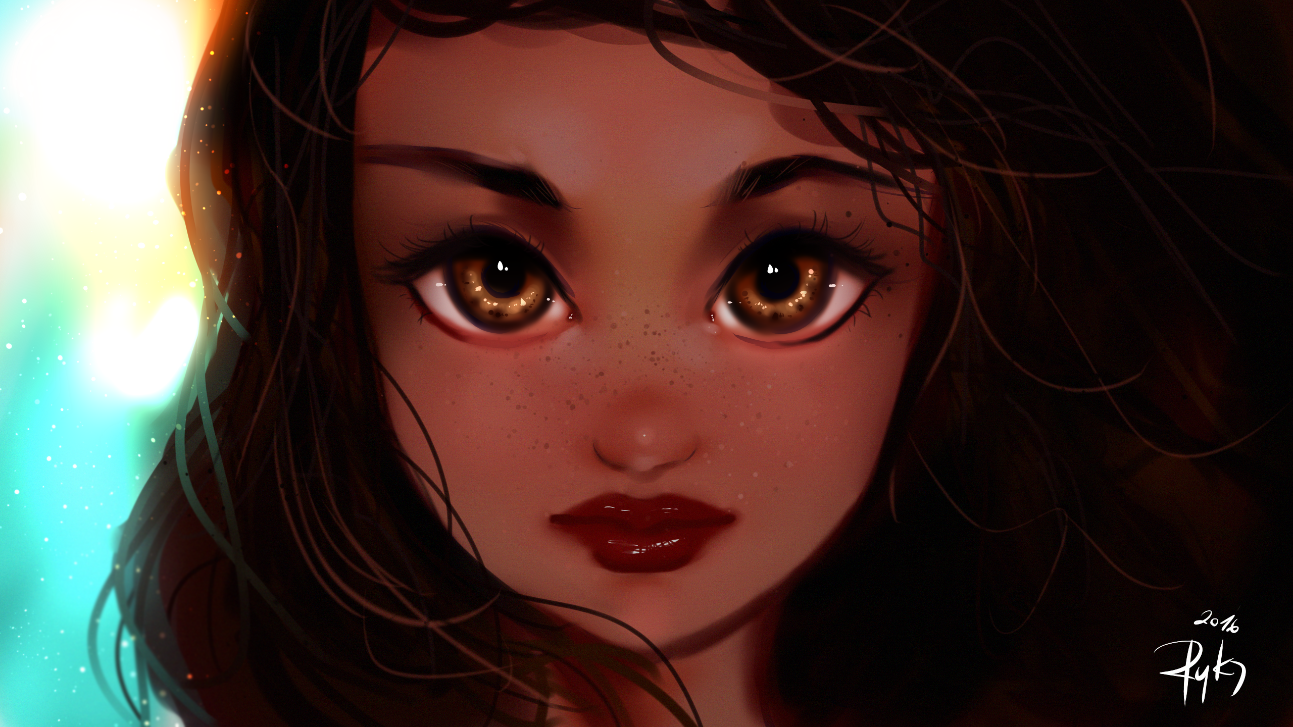 Moana Waialiki close-up portrait HD Wallpaper