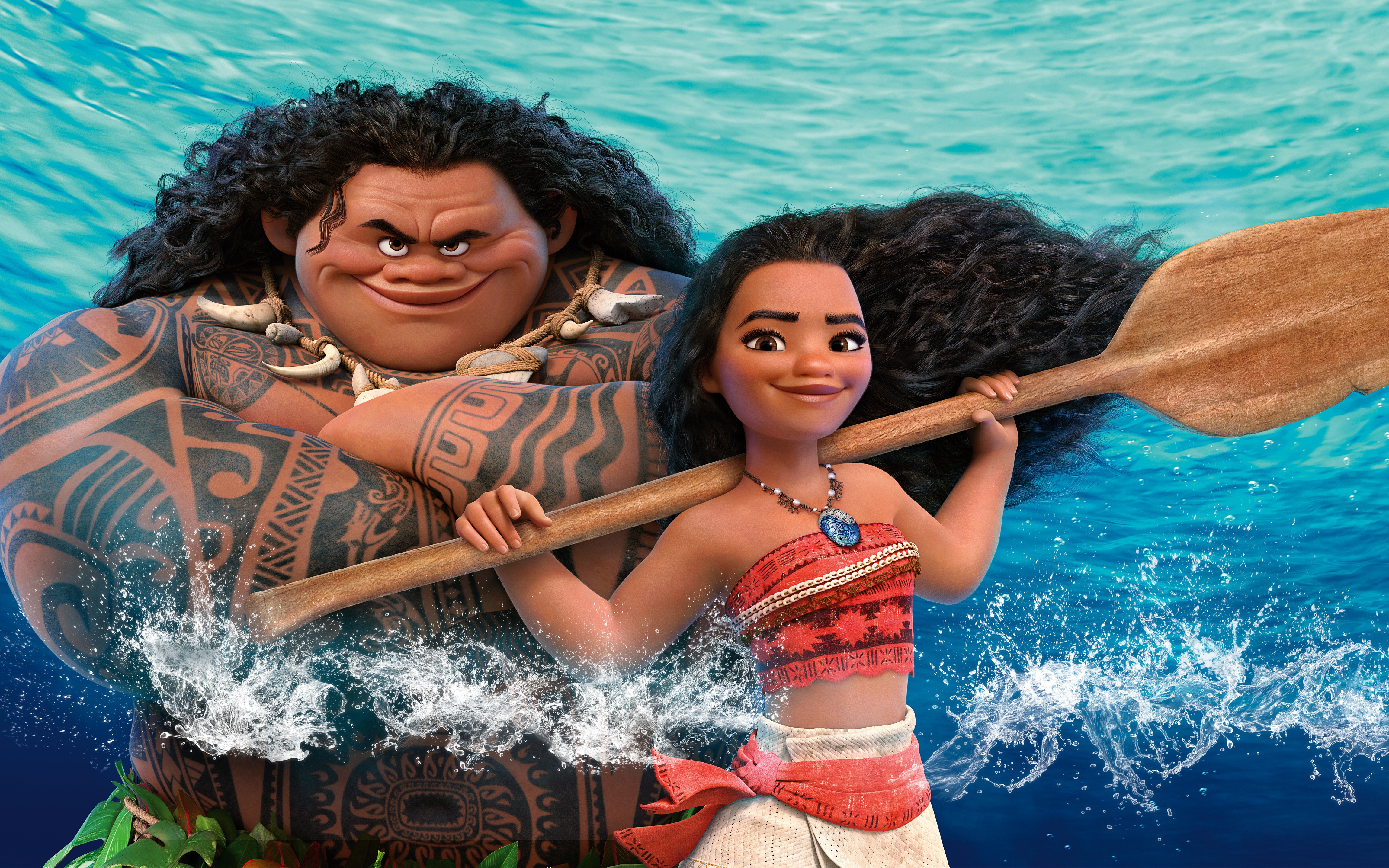 Maui and Moana from Moana HD Wallpaper