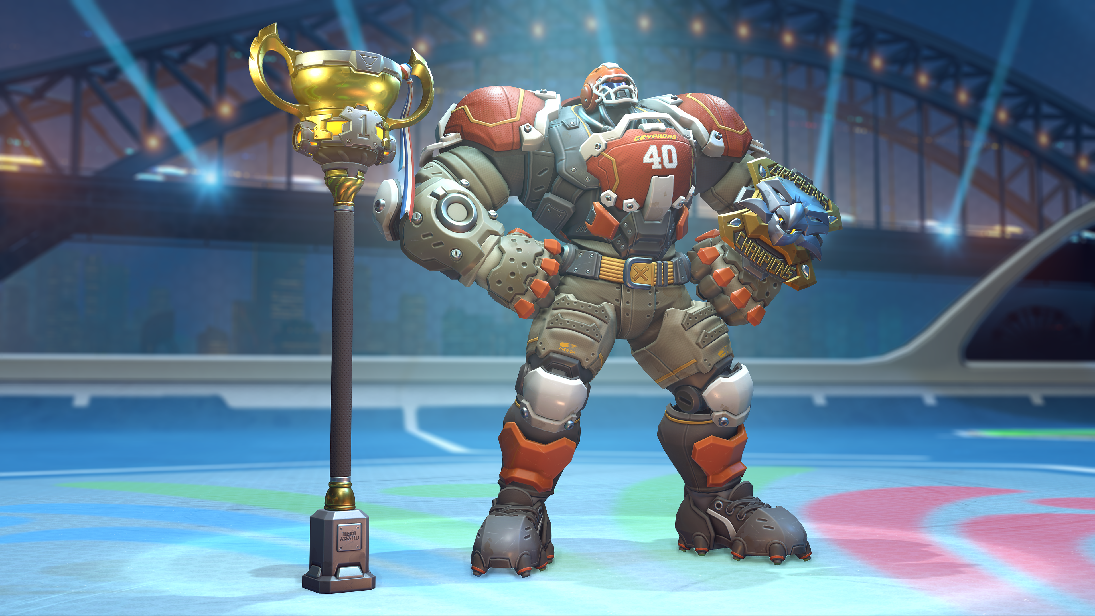 Doomfist from Overwatch wearing a football uniform HD Wallpaper