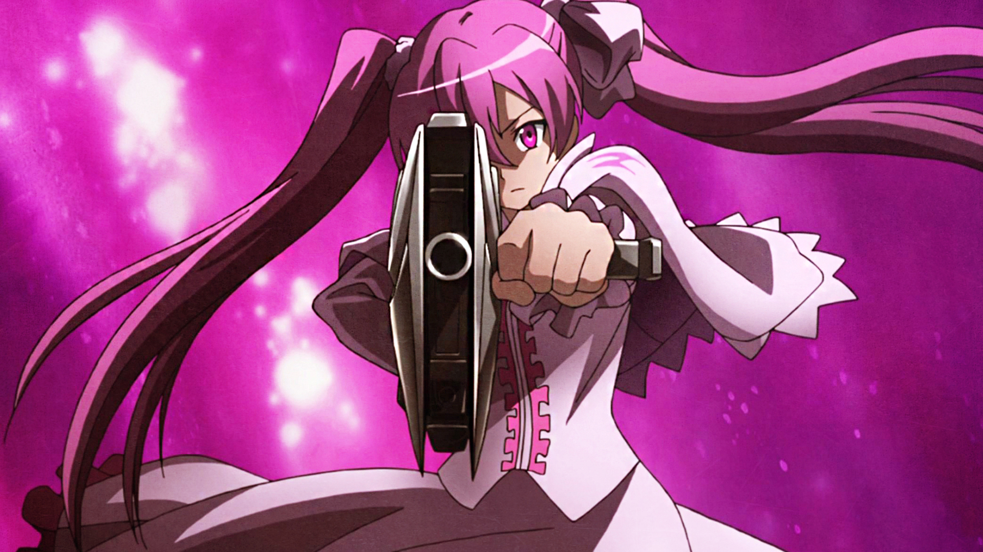Mine from Akame Ga Kill! holding a gun HD Wallpaper