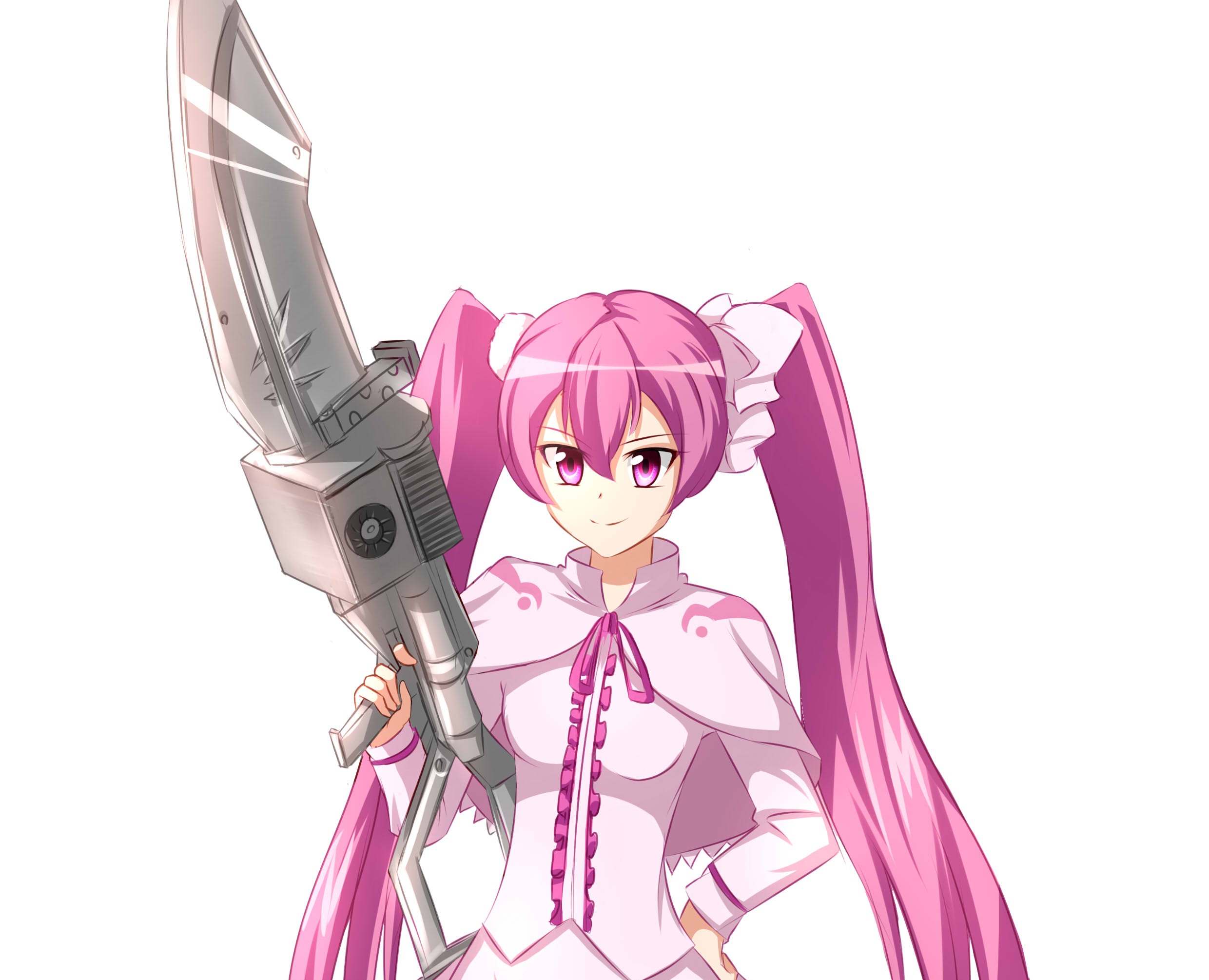 Mine from Akame Ga Kill! holding a large weapon HD Wallpaper
