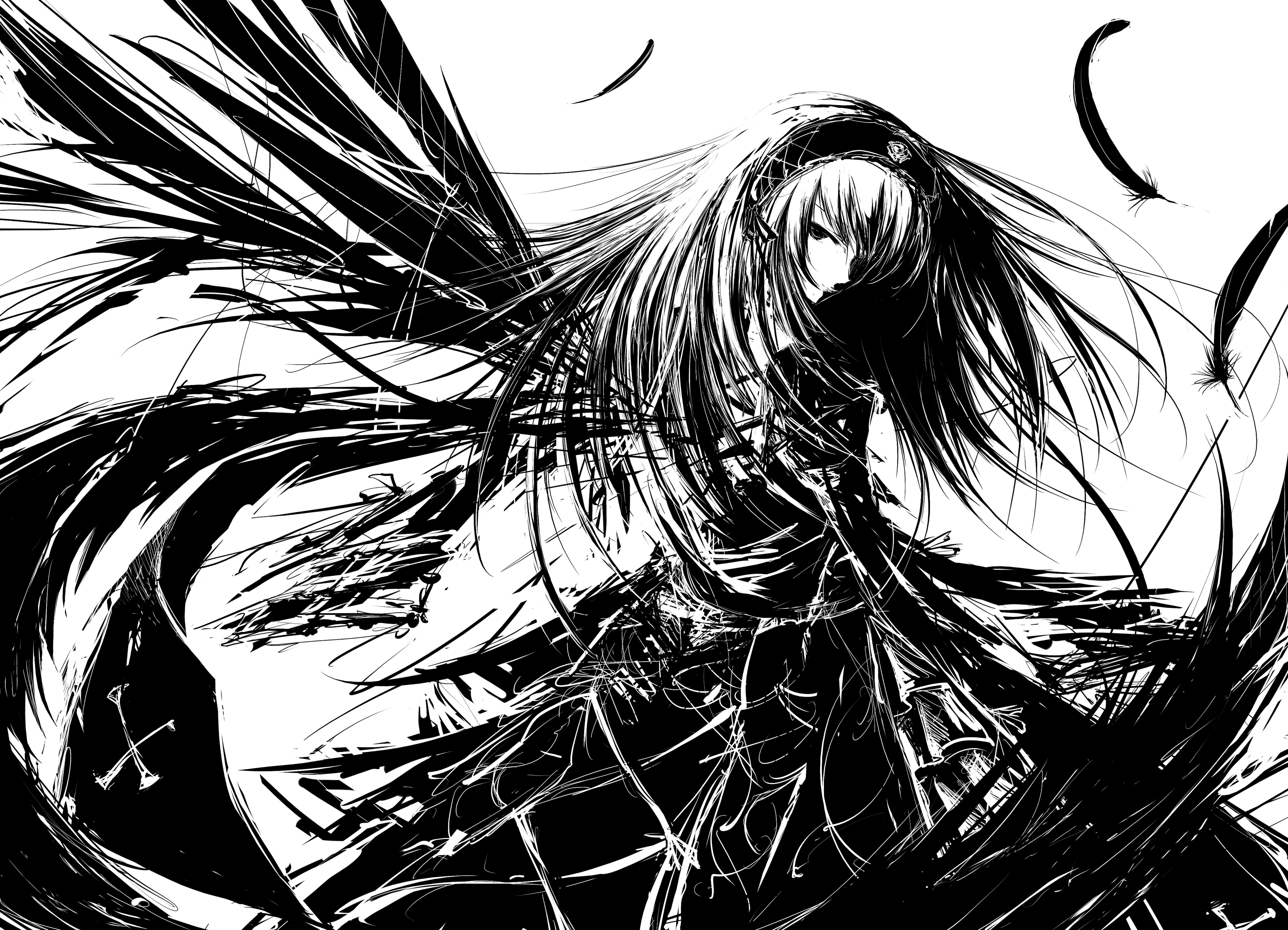 Suigintou from Rozen Maiden HD Wallpaper