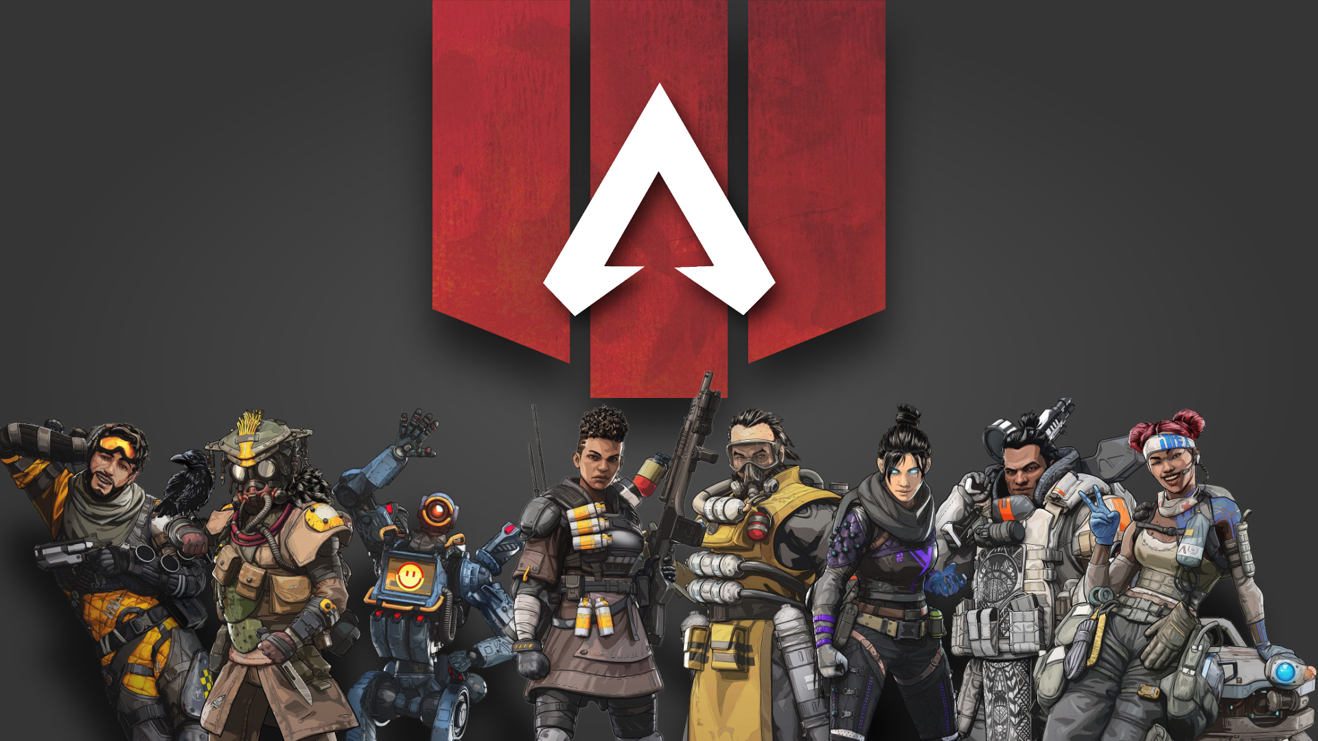 Apex Legends characters with Apex logo HD Wallpaper