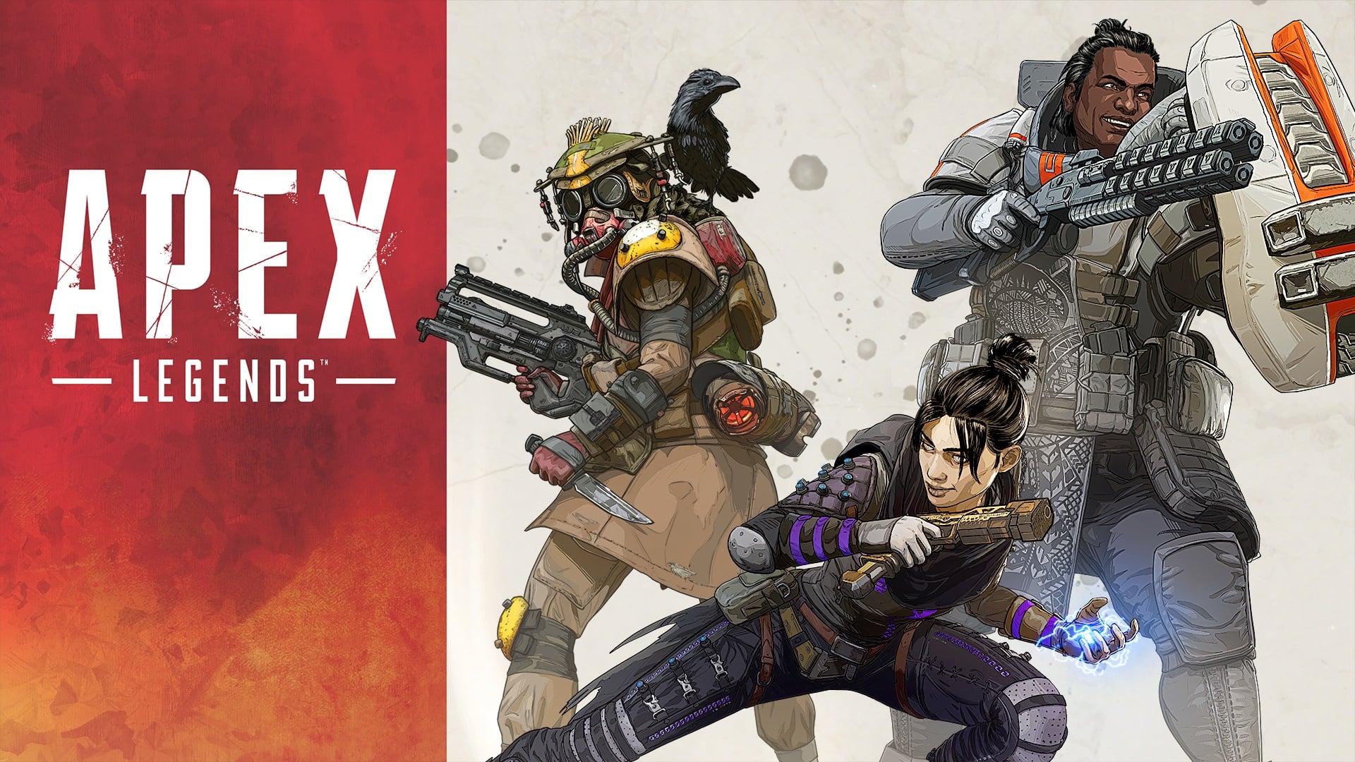 Apex Legends characters Bloodhound, Gibraltar, and Wraith HD Wallpaper