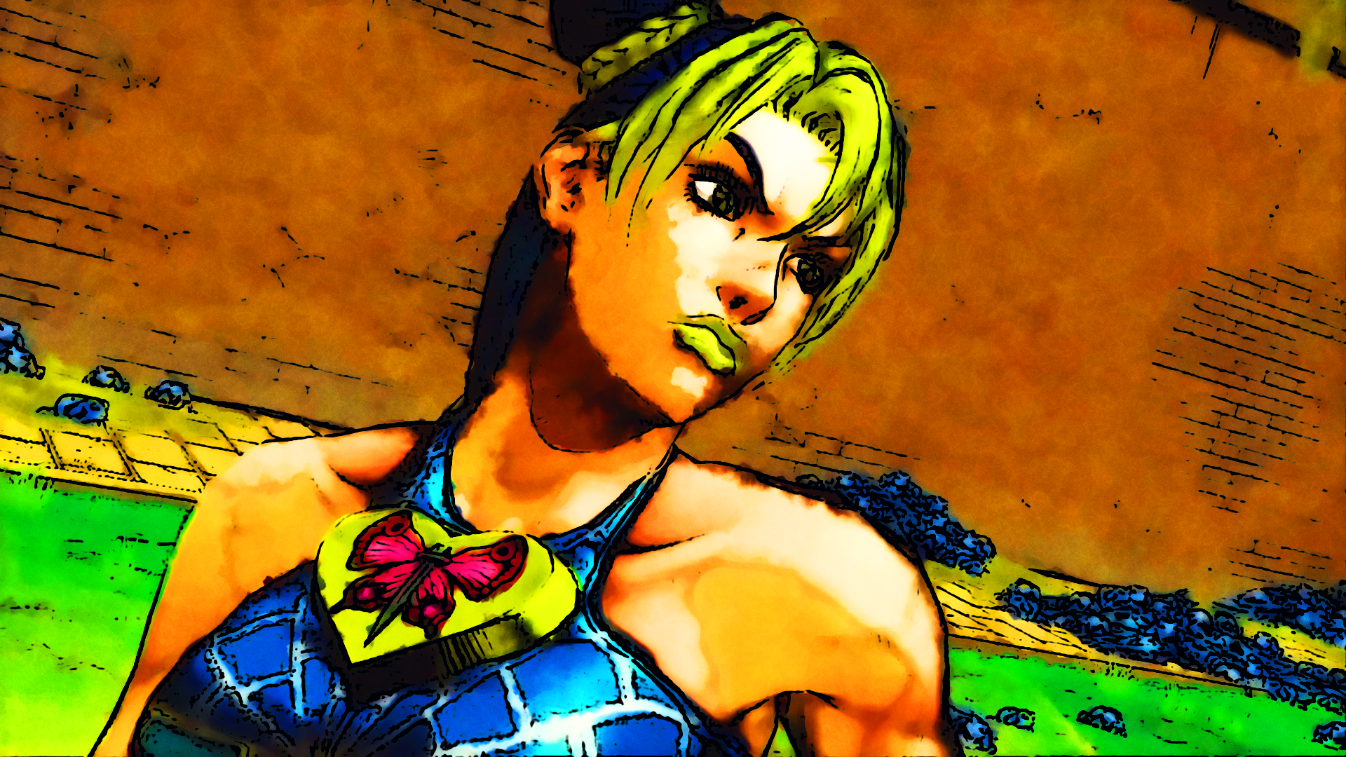 Jolyne Cujoh from JoJo's Bizarre Adventure HD Wallpaper