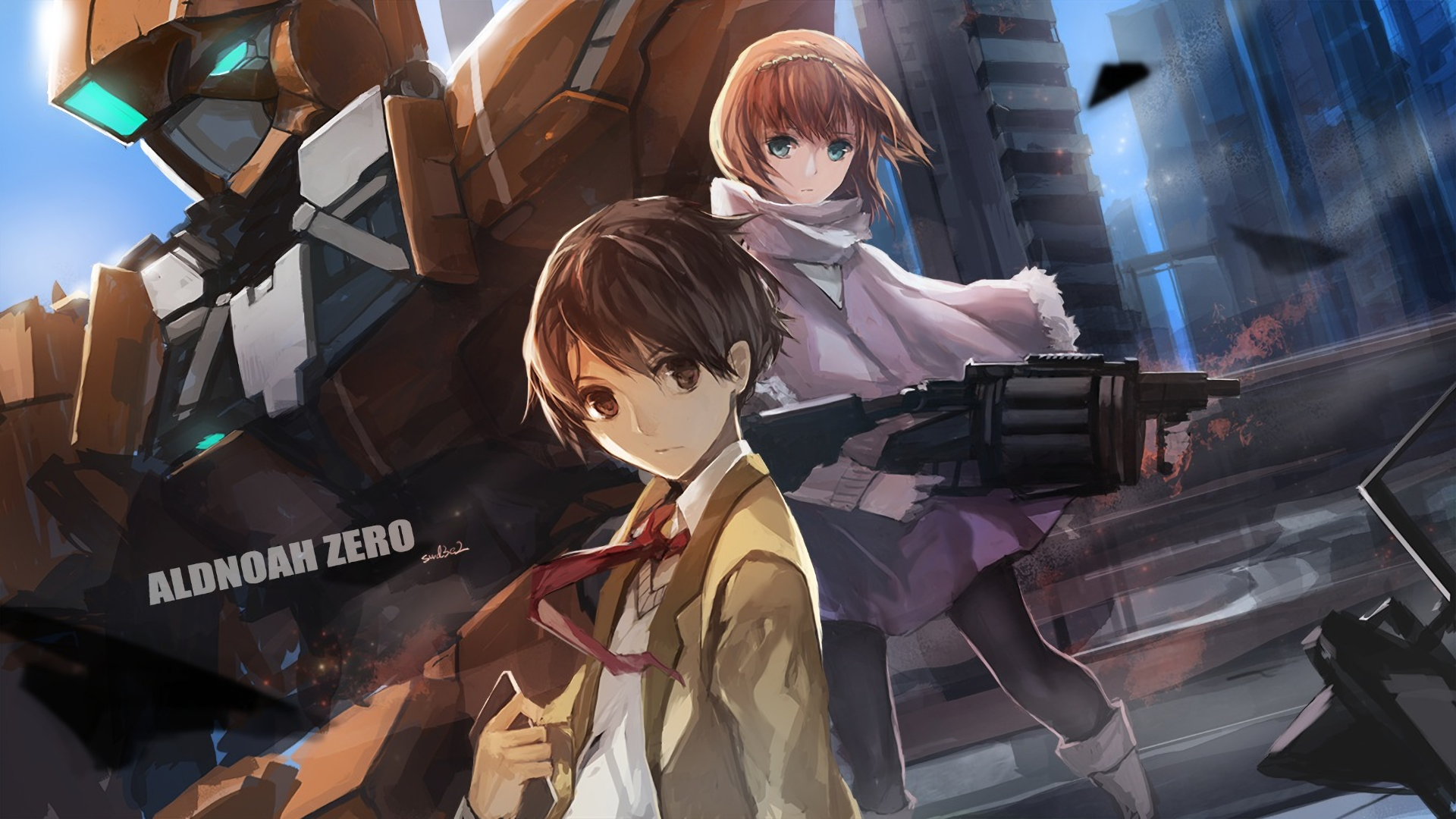 Aldnoah Zero: Inaho Kaizuka and Slaine Troyard HD Wallpaper