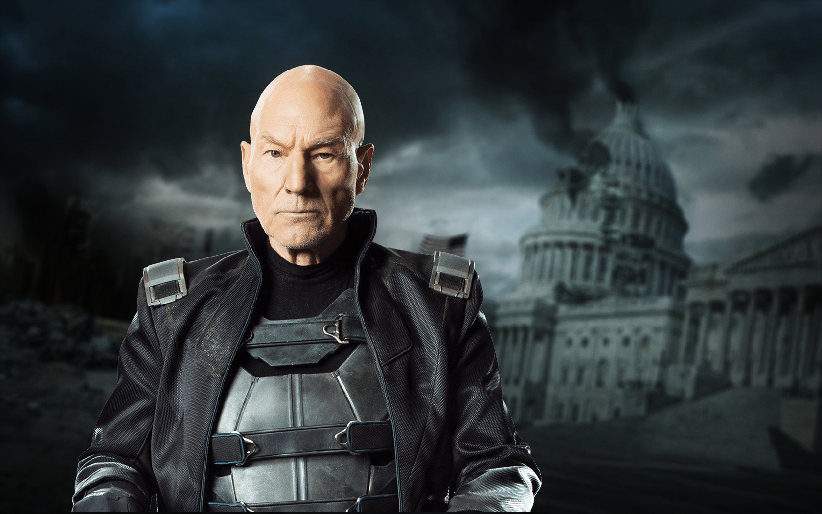 Professor X from X-Men in front of Capitol Building HD Wallpaper