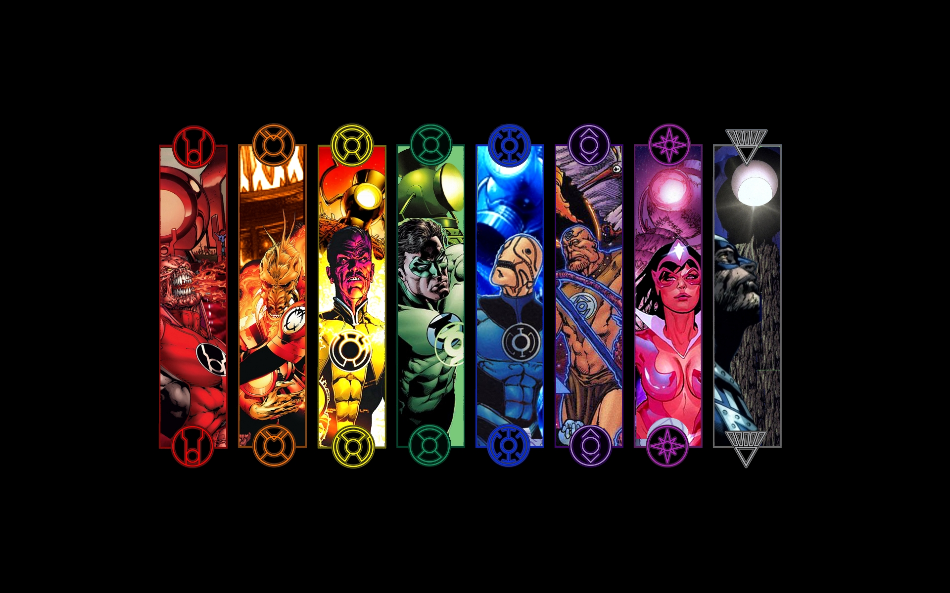 DC Comics Lantern Corps characters HD Wallpaper