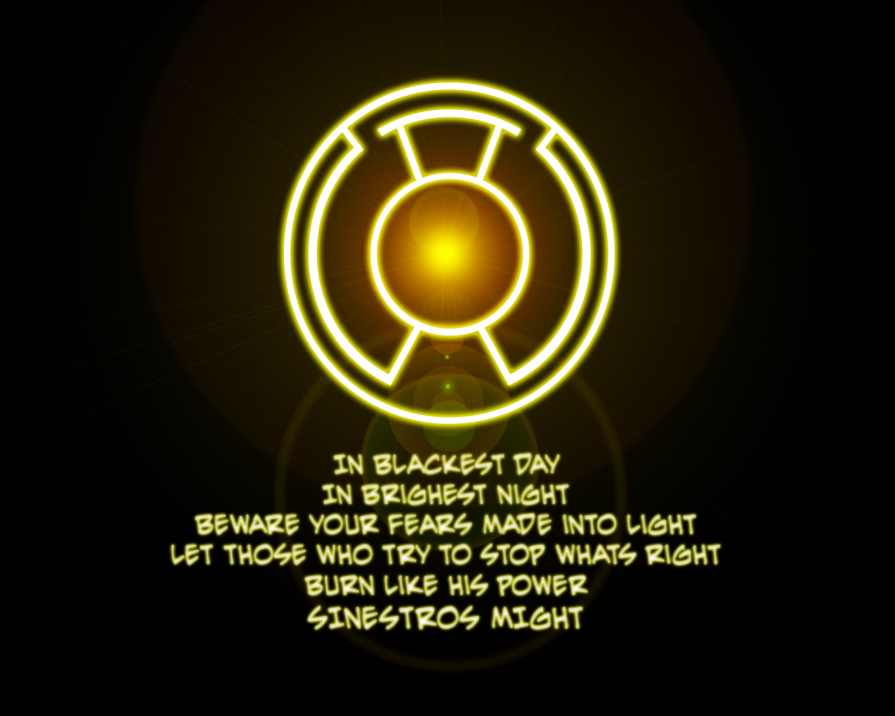Sinestro Corps Lantern Symbol HD Wallpaper