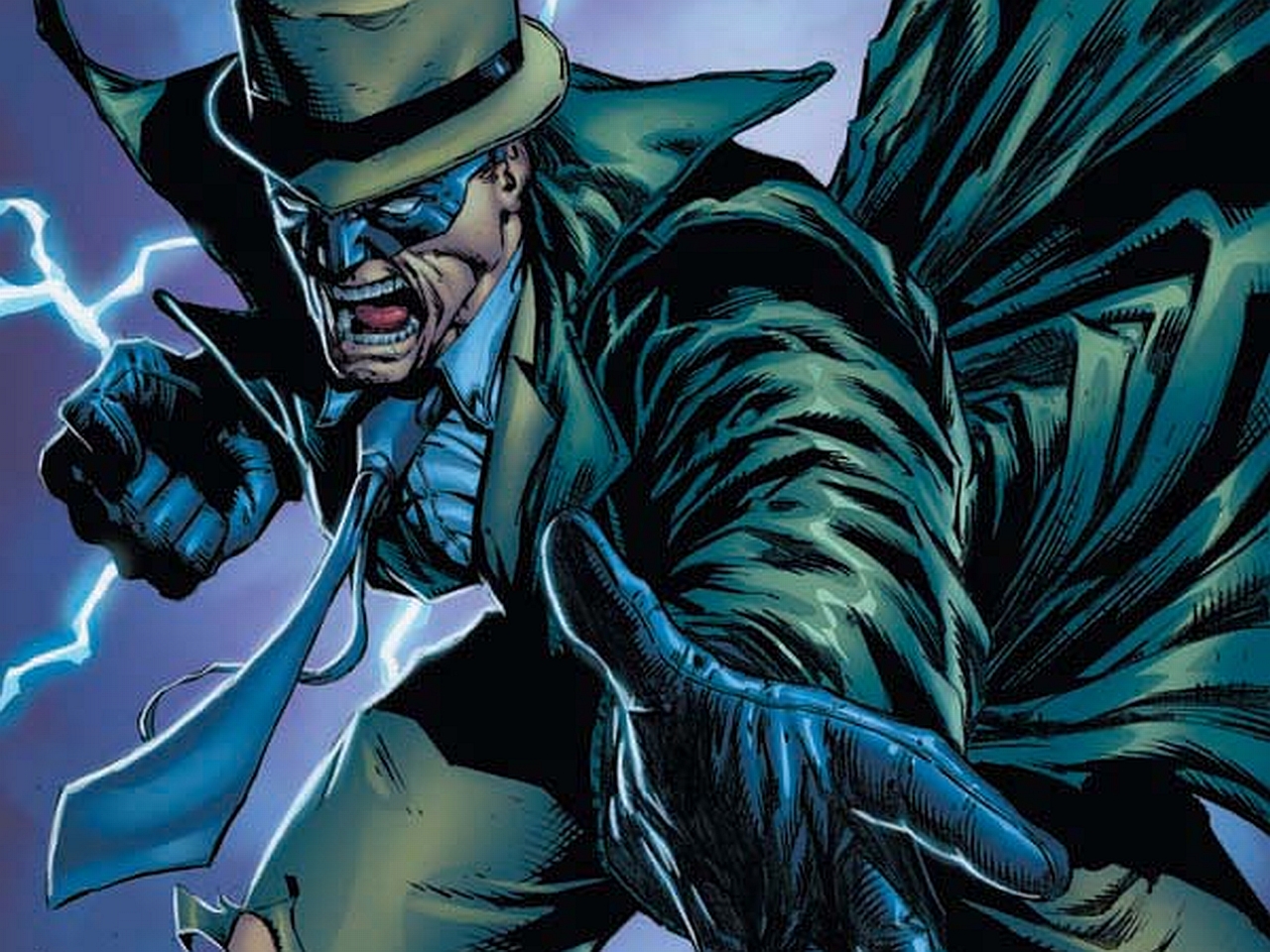Green Hornet in a green trench coat and hat HD Wallpaper