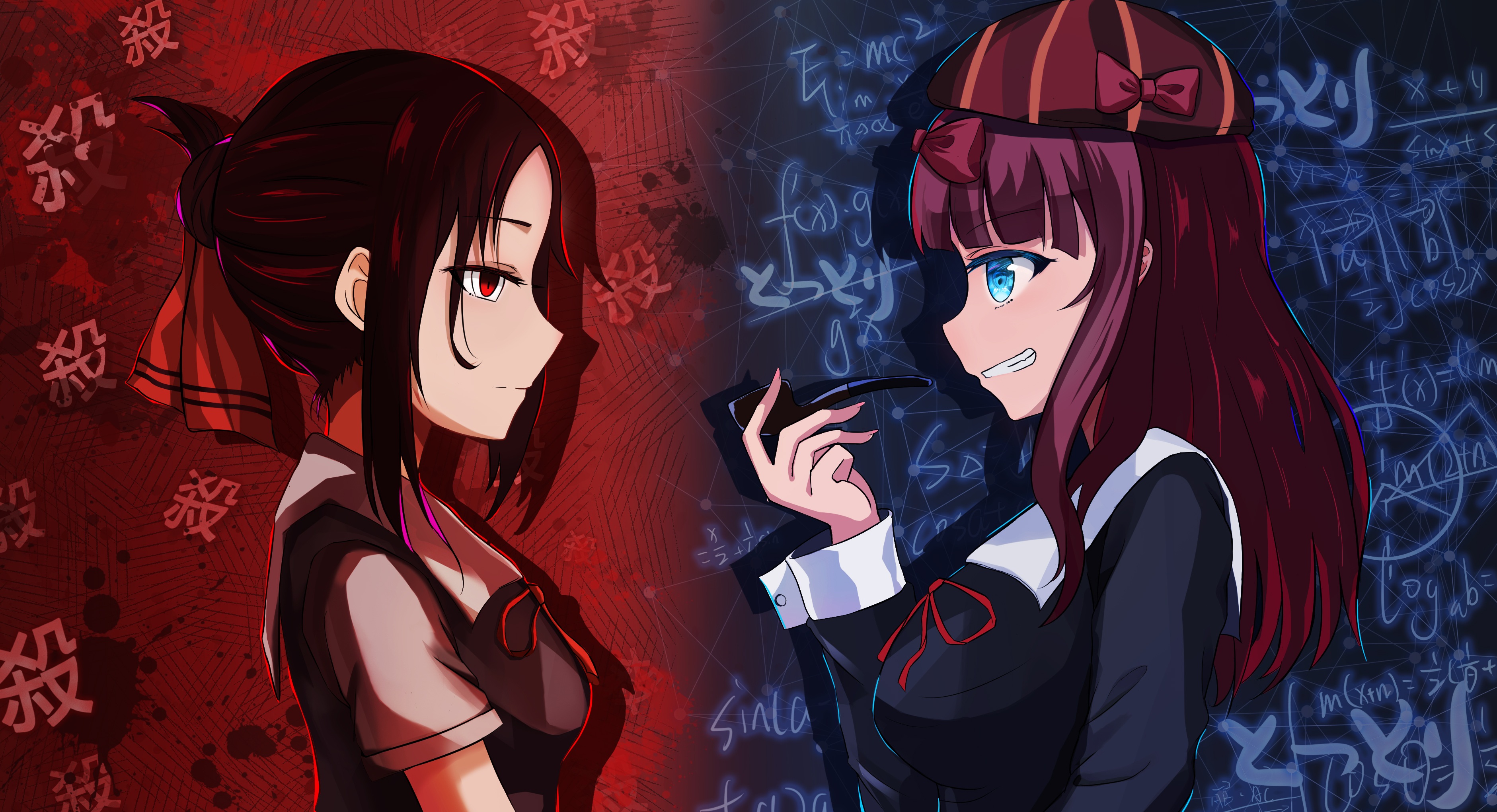 Kaguya-sama: Love Is War - Kaguya Shinomiya and Chika Fujiwara HD Wallpaper