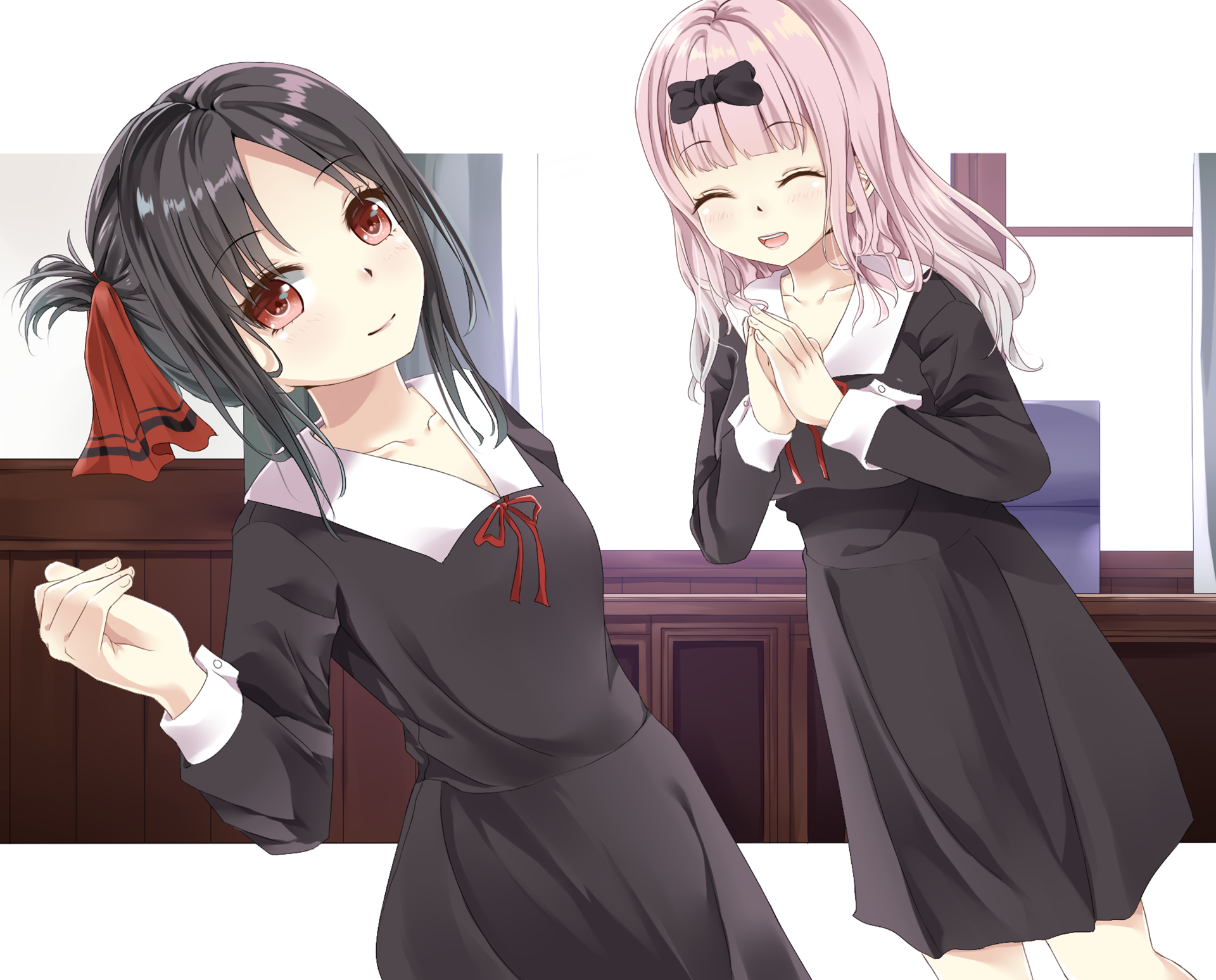 Kaguya Shinomiya and Chika Fujiwara from Kaguya-sama: Love Is War HD Wallpaper