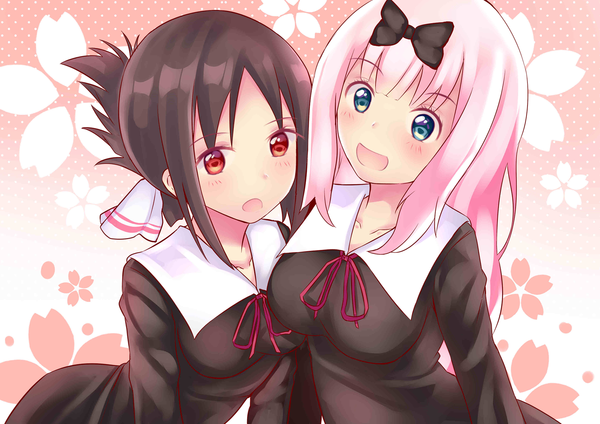 Kaguya Shinomiya and Chika Fujiwara from Kaguya-sama: Love Is War HD Wallpaper
