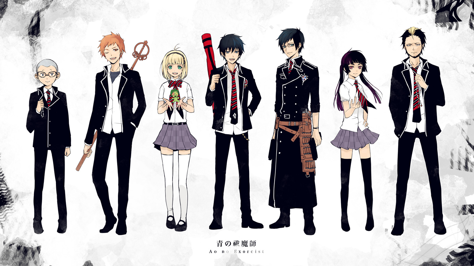 Group of characters from Ao no Exorcist HD Wallpaper