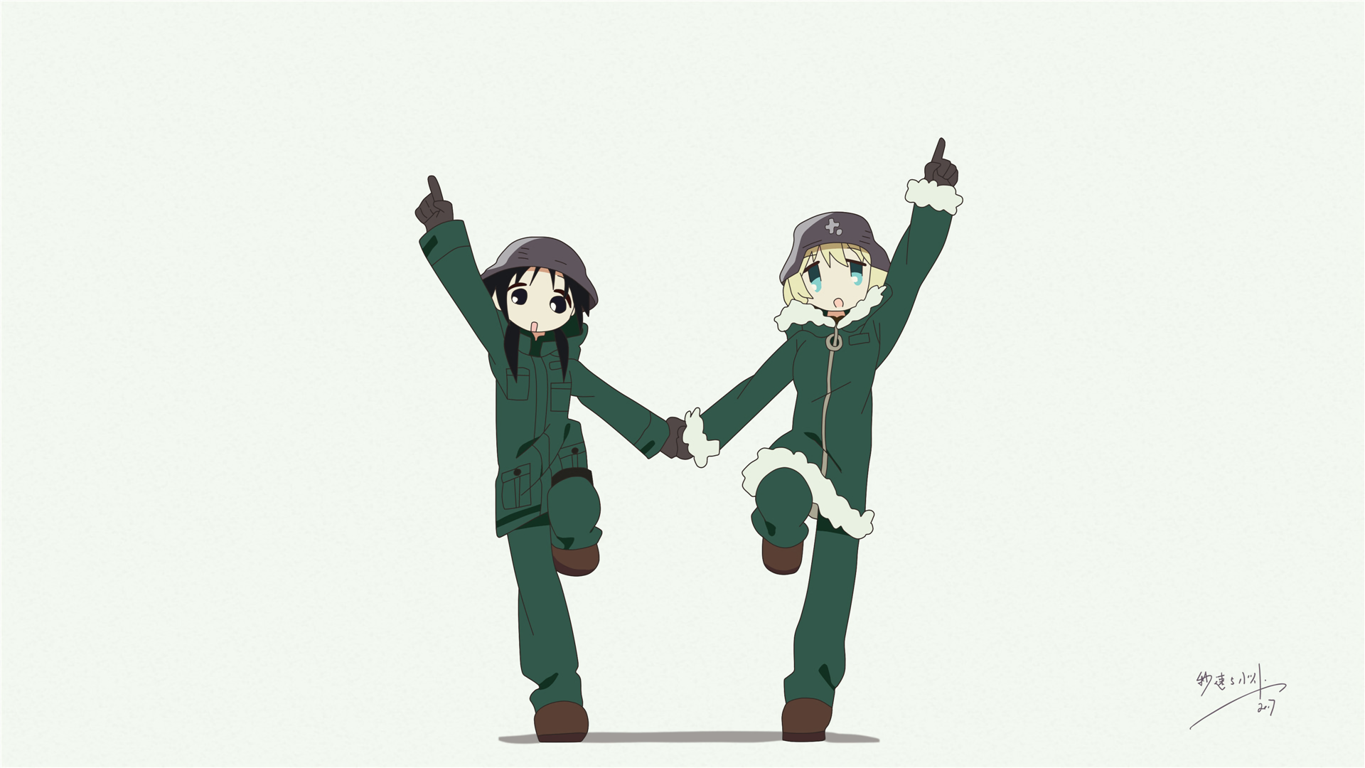 Yuuri and Chito from Girls Last Tour HD Wallpaper