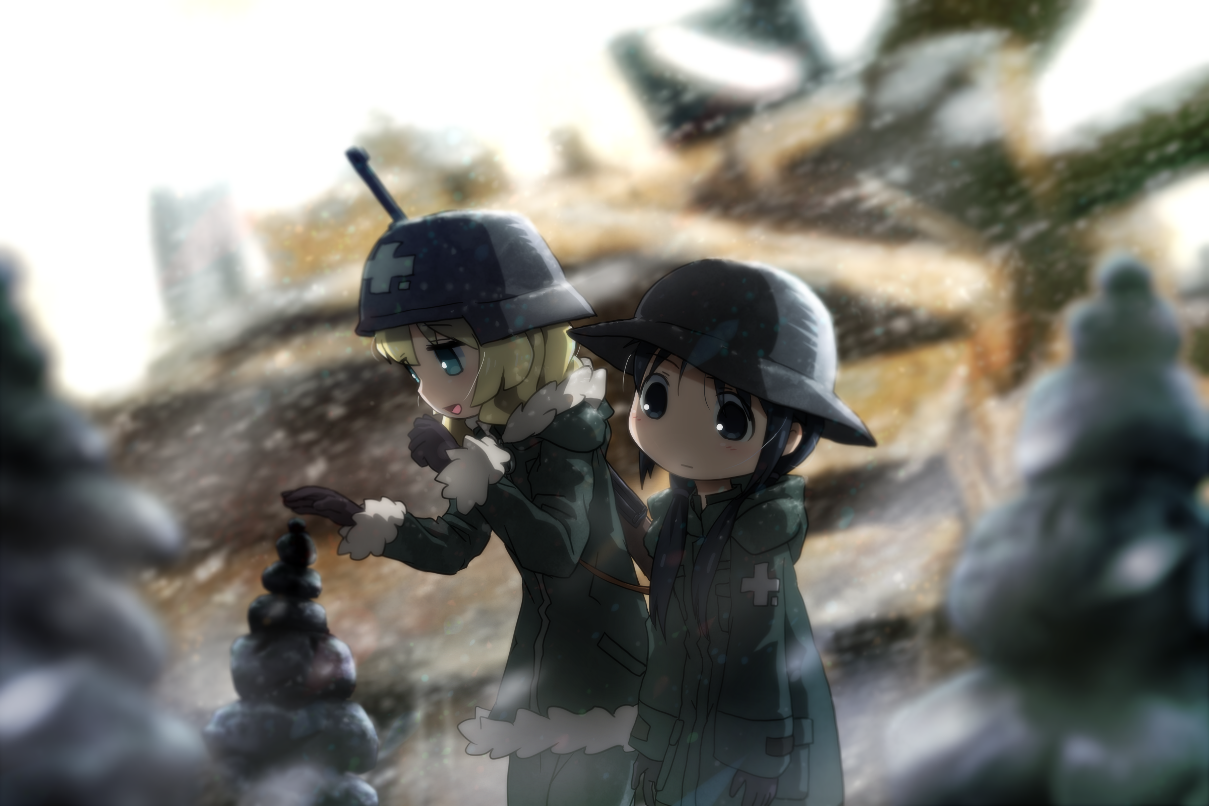 Yuuri from Girls Last Tour in winter HD Wallpaper