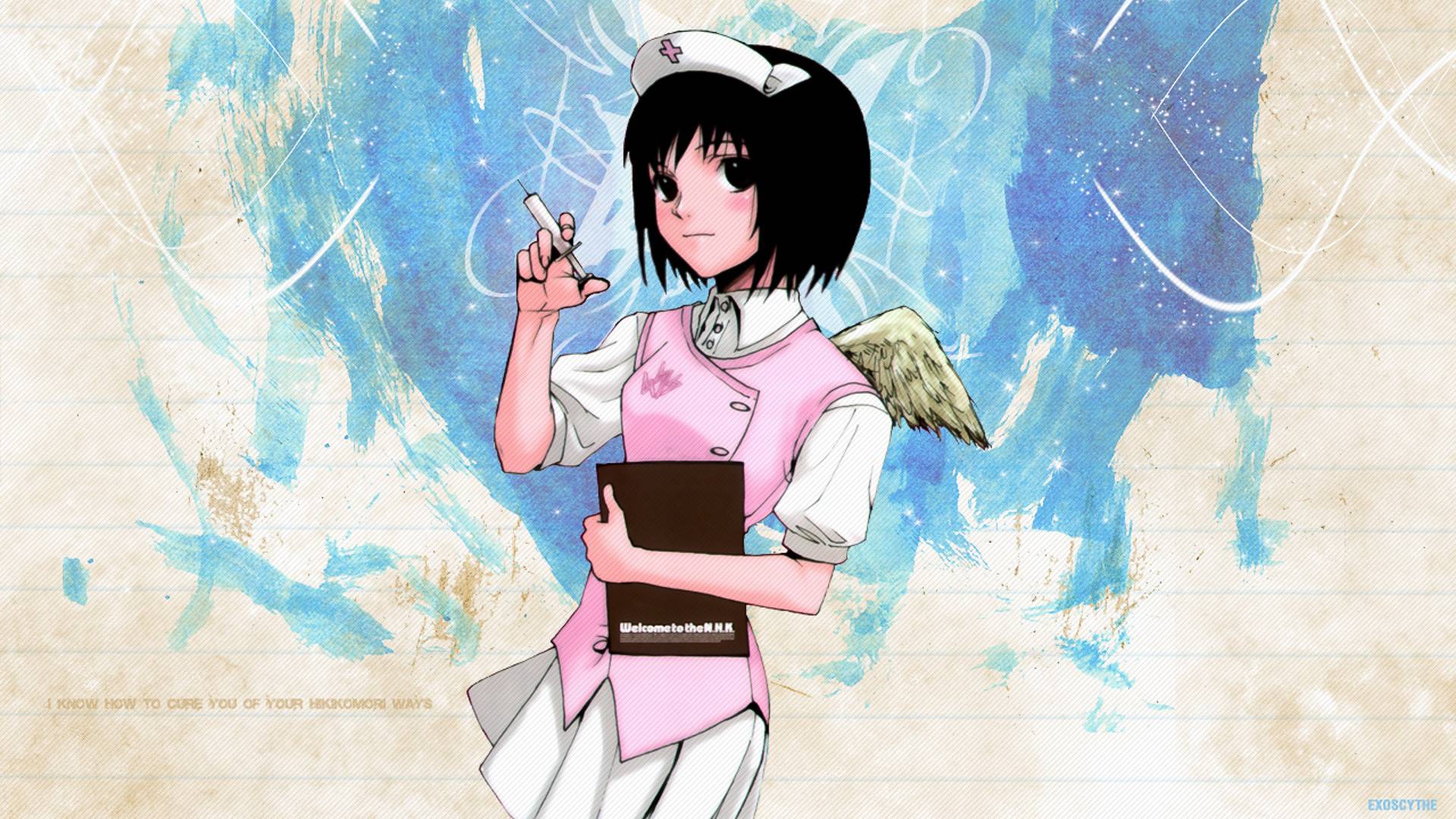 Misaki Nakahara from Welcome to the N.H.K. HD Wallpaper
